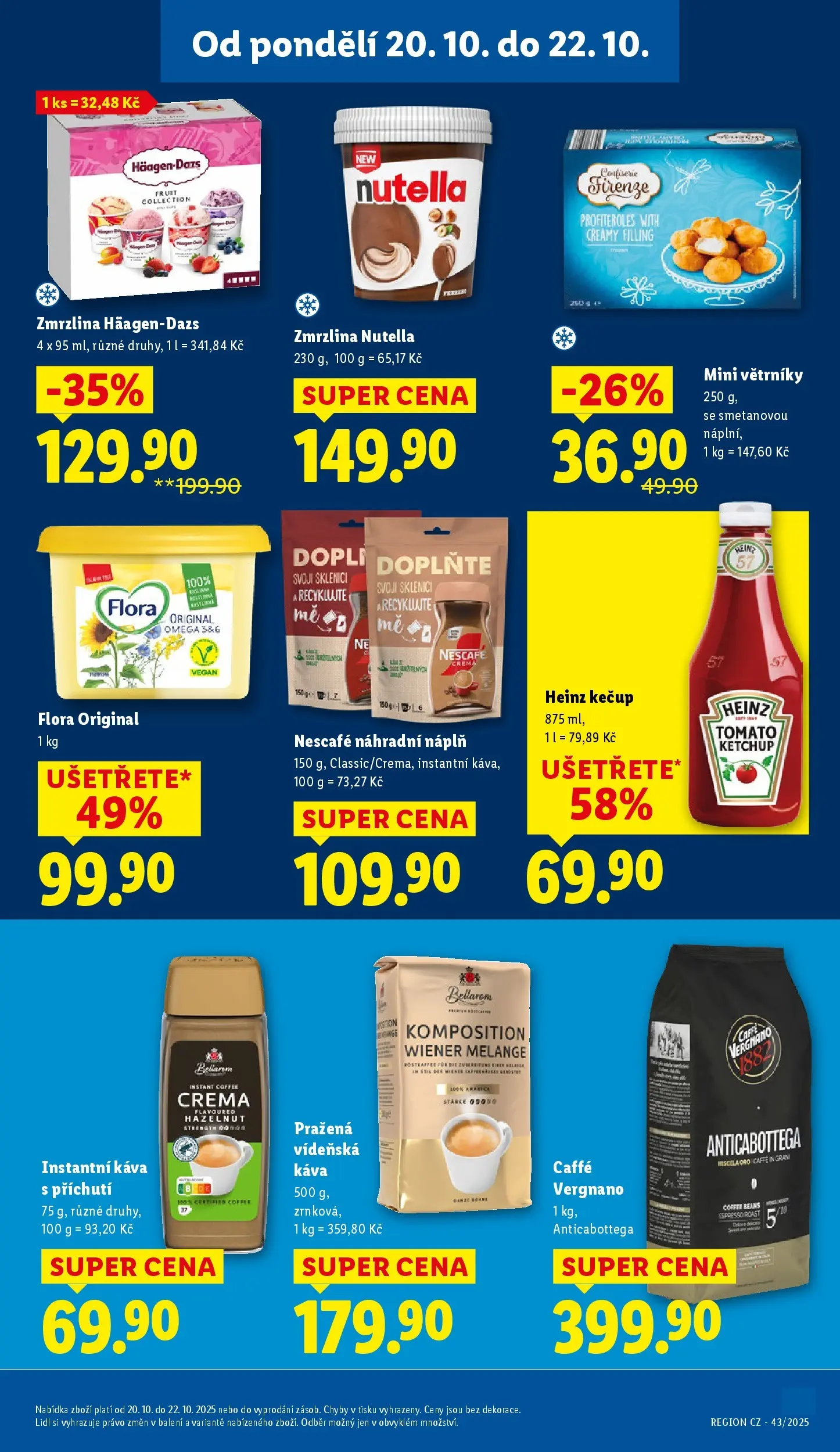 Lidl leták od 19.10.2025 - Nový akční leták | Strana: 21 | Produkty: Zmrzlina, Nescafé, Mini větrníky, Bellarom
