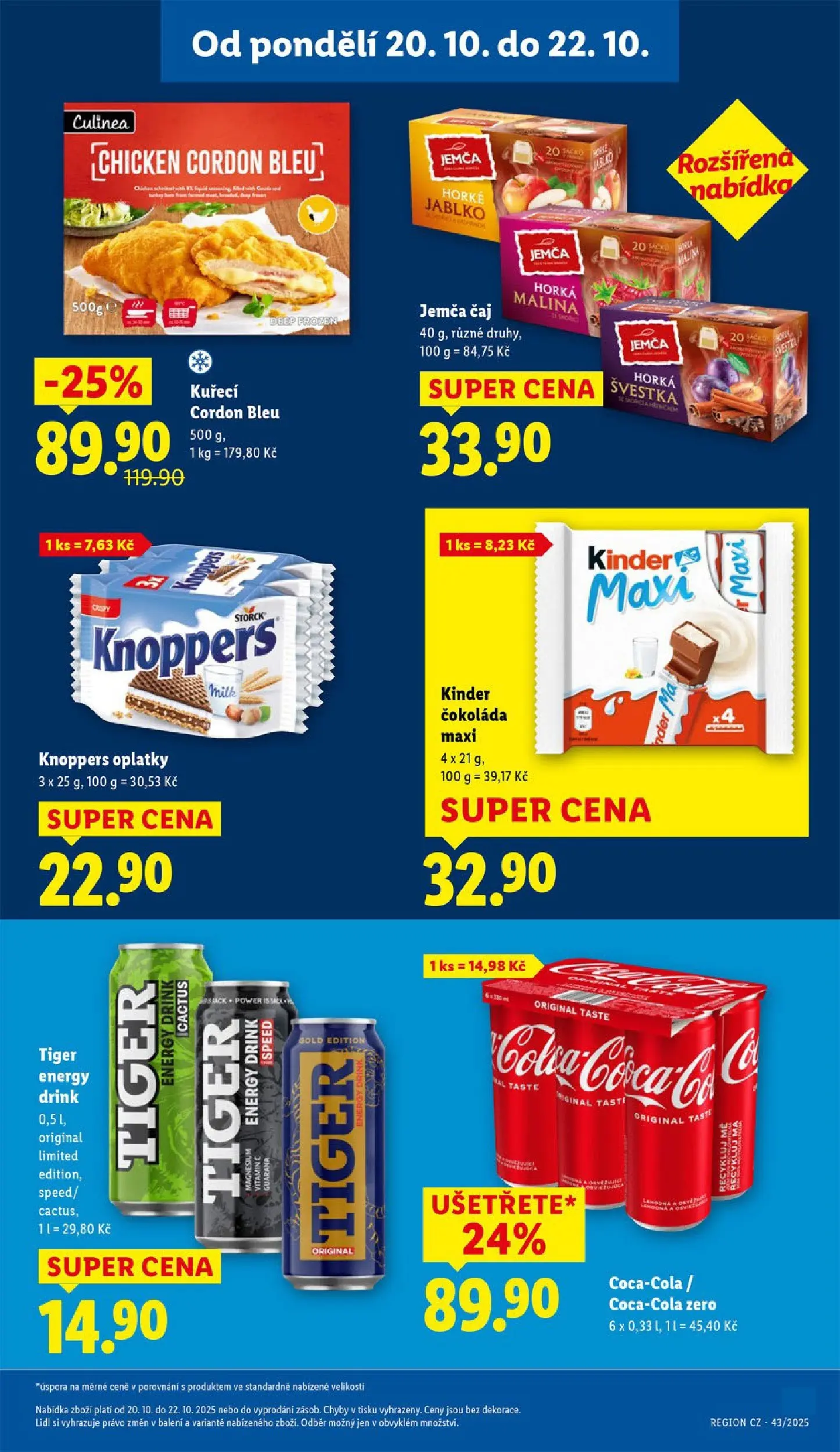 Lidl leták od 19.10.2025 - Nový akční leták | Strana: 27 | Produkty: Kinder čokoláda, Oplatky, Cola, Energy drink