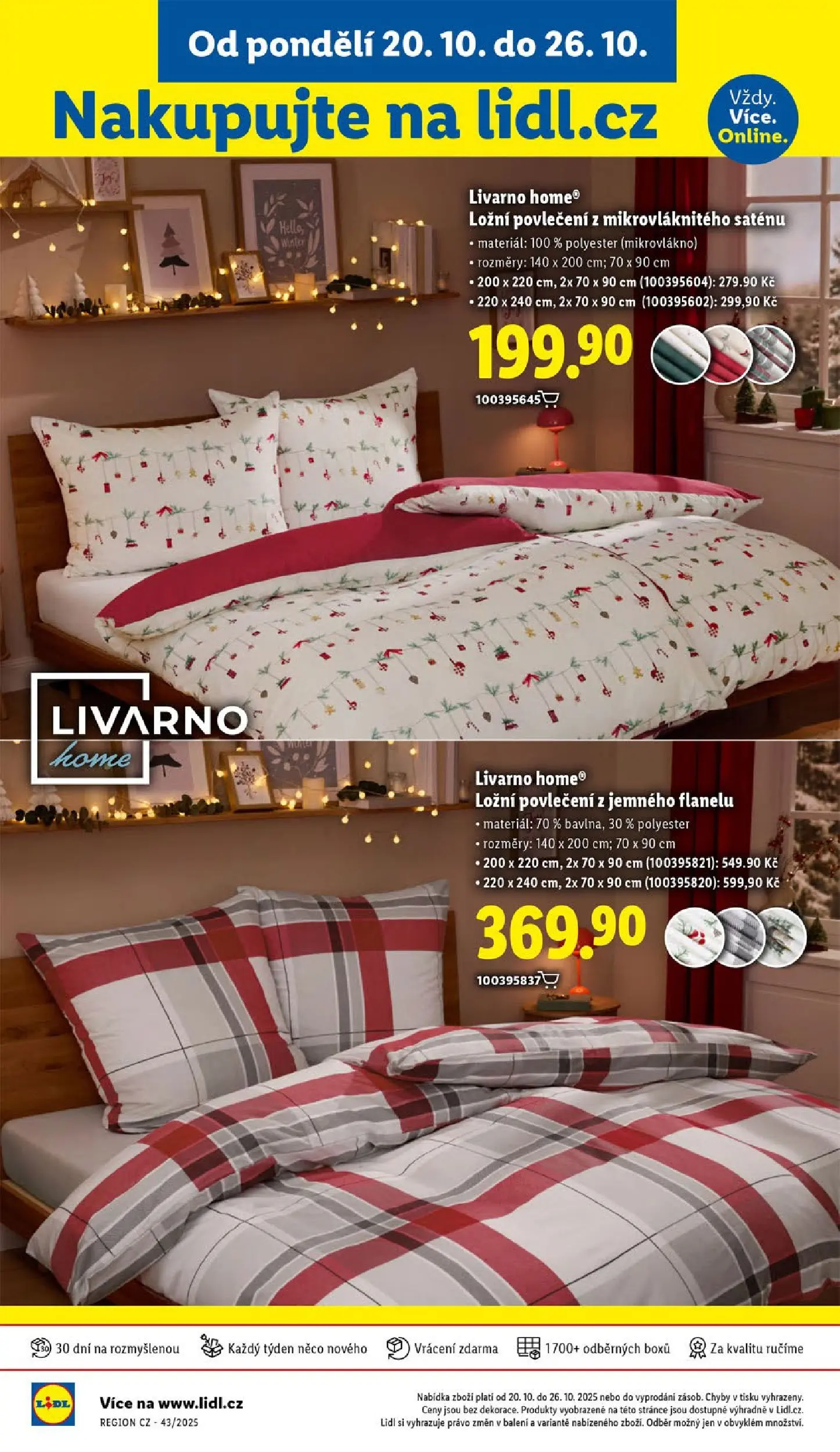 Lidl leták od 19.10.2025 - Nový akční leták | Strana: 18 | Produkty: Povlečení, Ložní povlečení