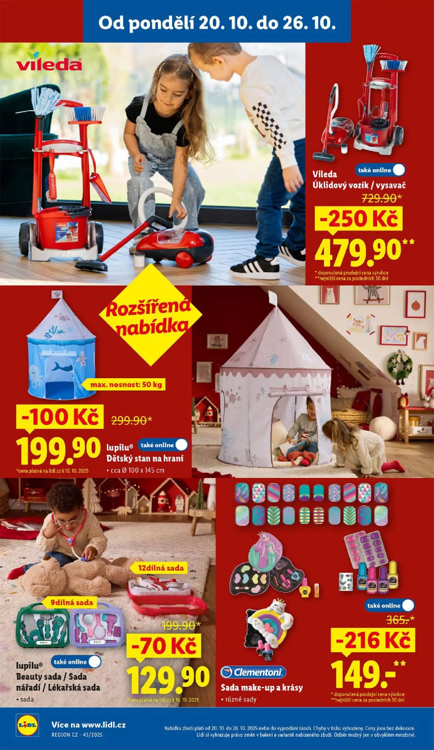 Lidl leták od 19.10.2025 - Nový akční leták | Strana: 8 | Produkty: Makeup, Vysavač, Stan, Make-up