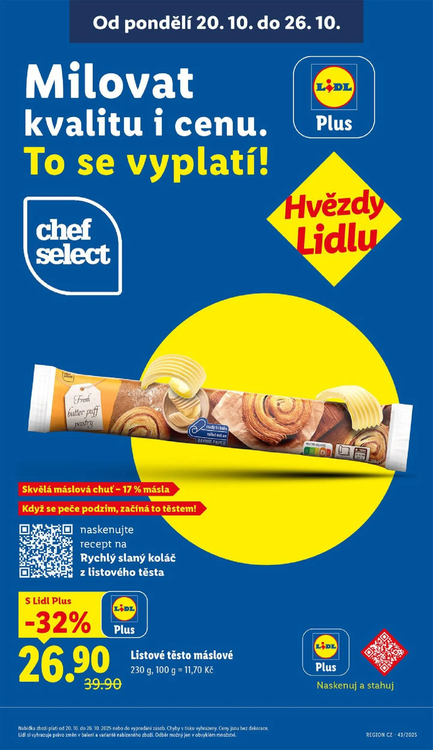 Lidl leták od 19.10.2025 - Nový akční leták | Strana: 45 | Produkty: Listové těsto, Těsto