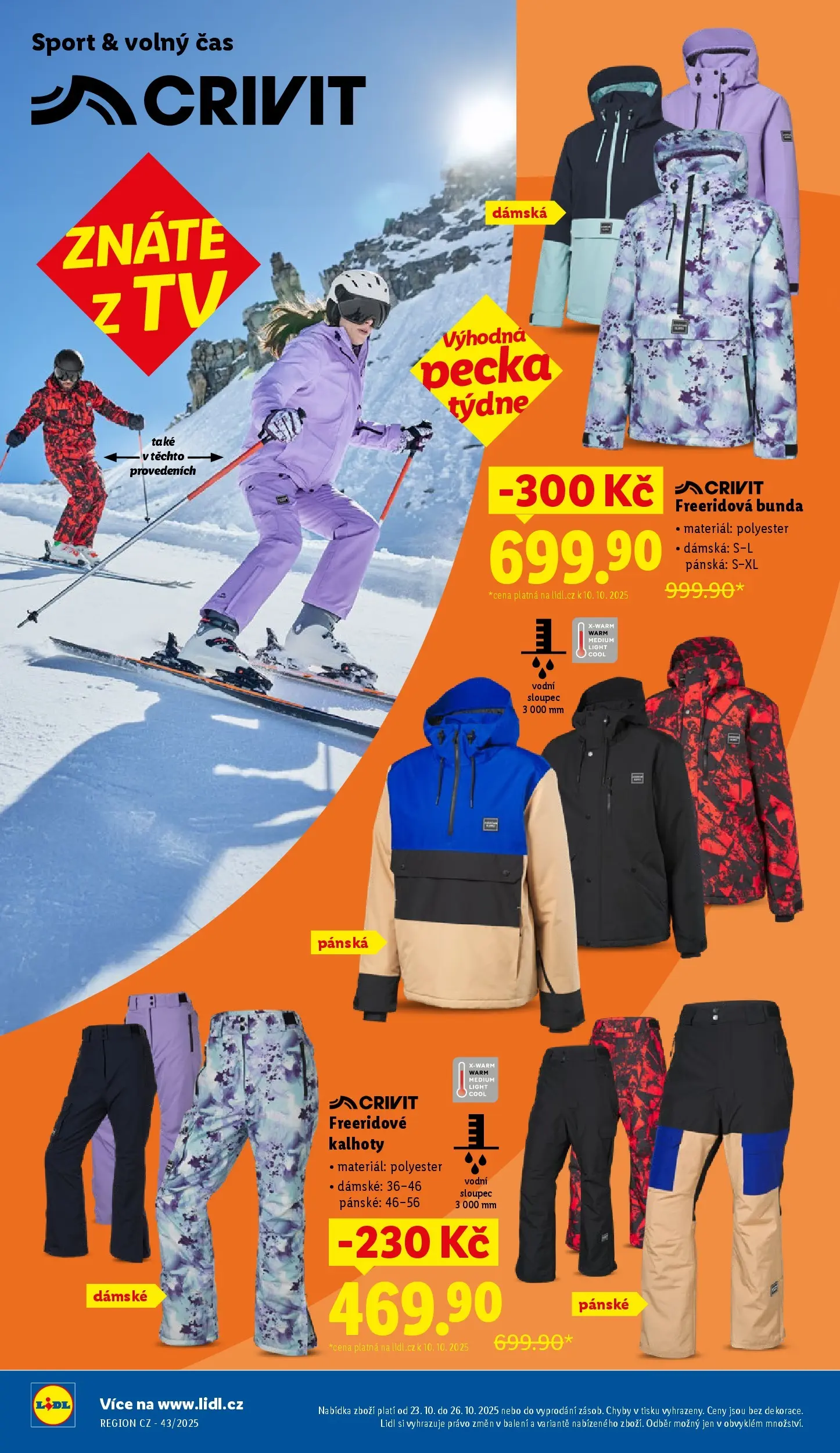Lidl leták od 19.10.2025 - Nový akční leták | Strana: 22 | Produkty: Bunda, Kalhoty, Tv, Pants