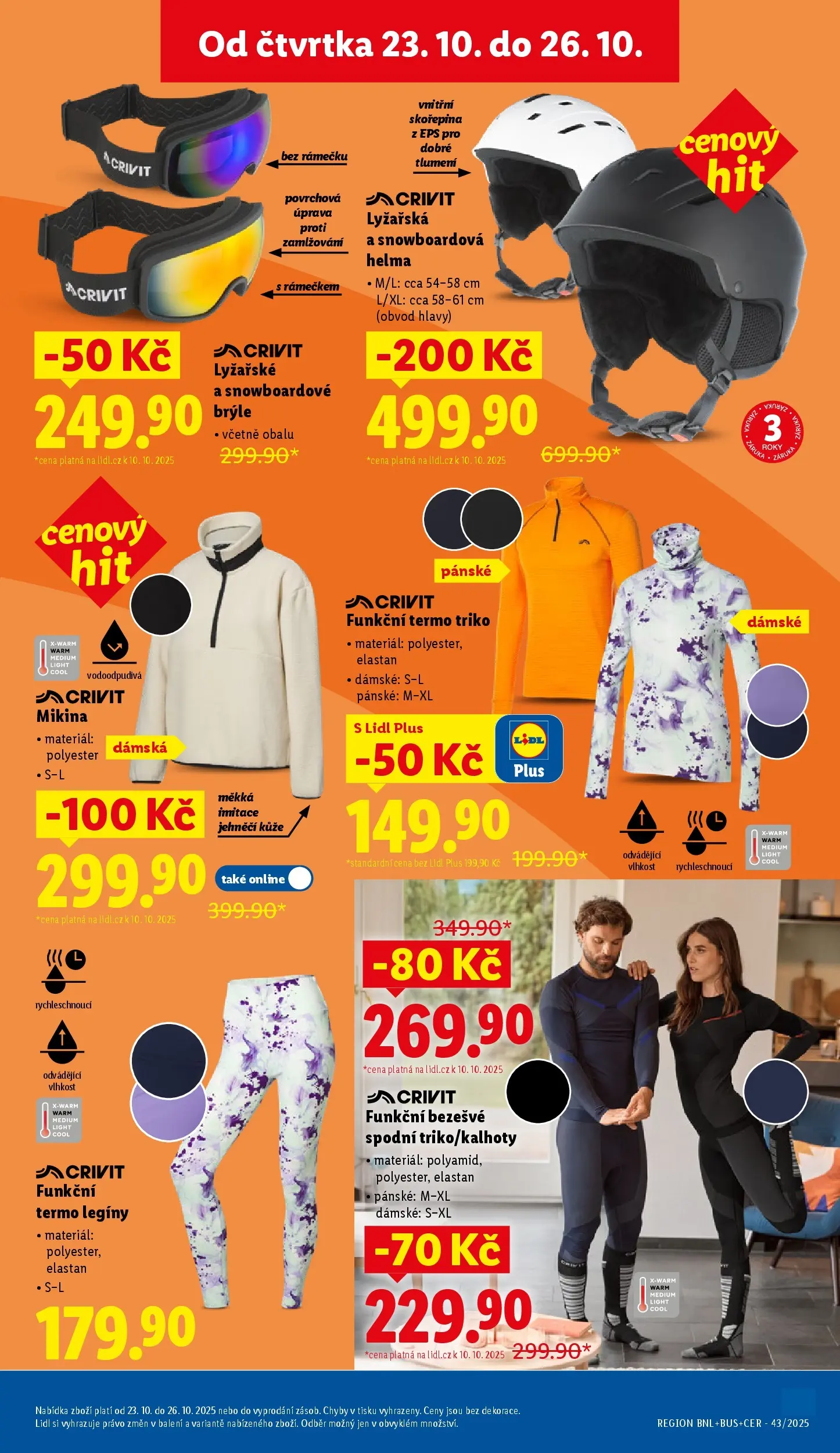 Lidl leták od 19.10.2025 - Nový akční leták | Strana: 23 | Produkty: Mikina, Helma, Brýle, Termo triko