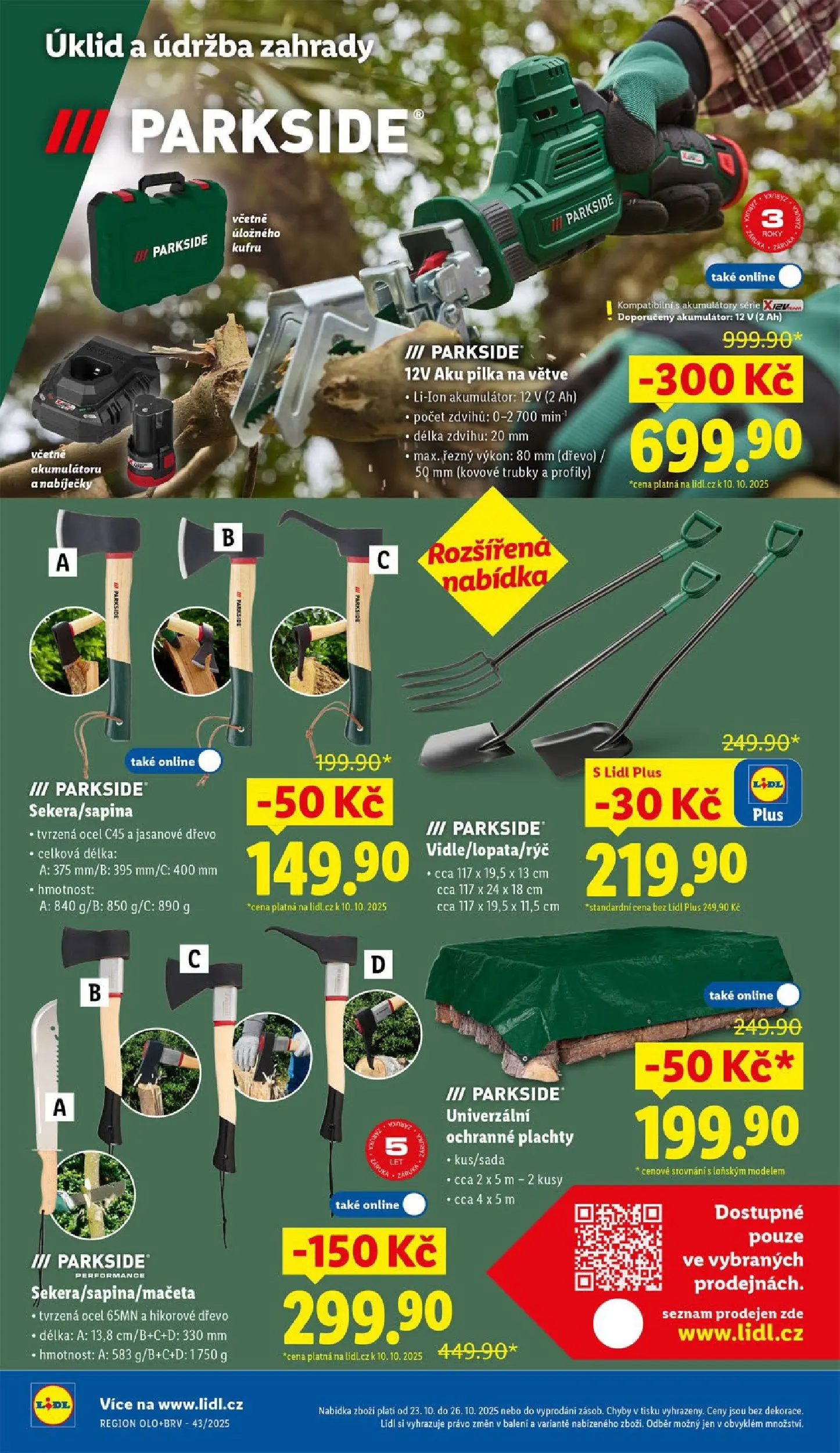 Lidl leták od 19.10.2025 - Nový akční leták | Strana: 28 | Produkty: Parkside, Plachty