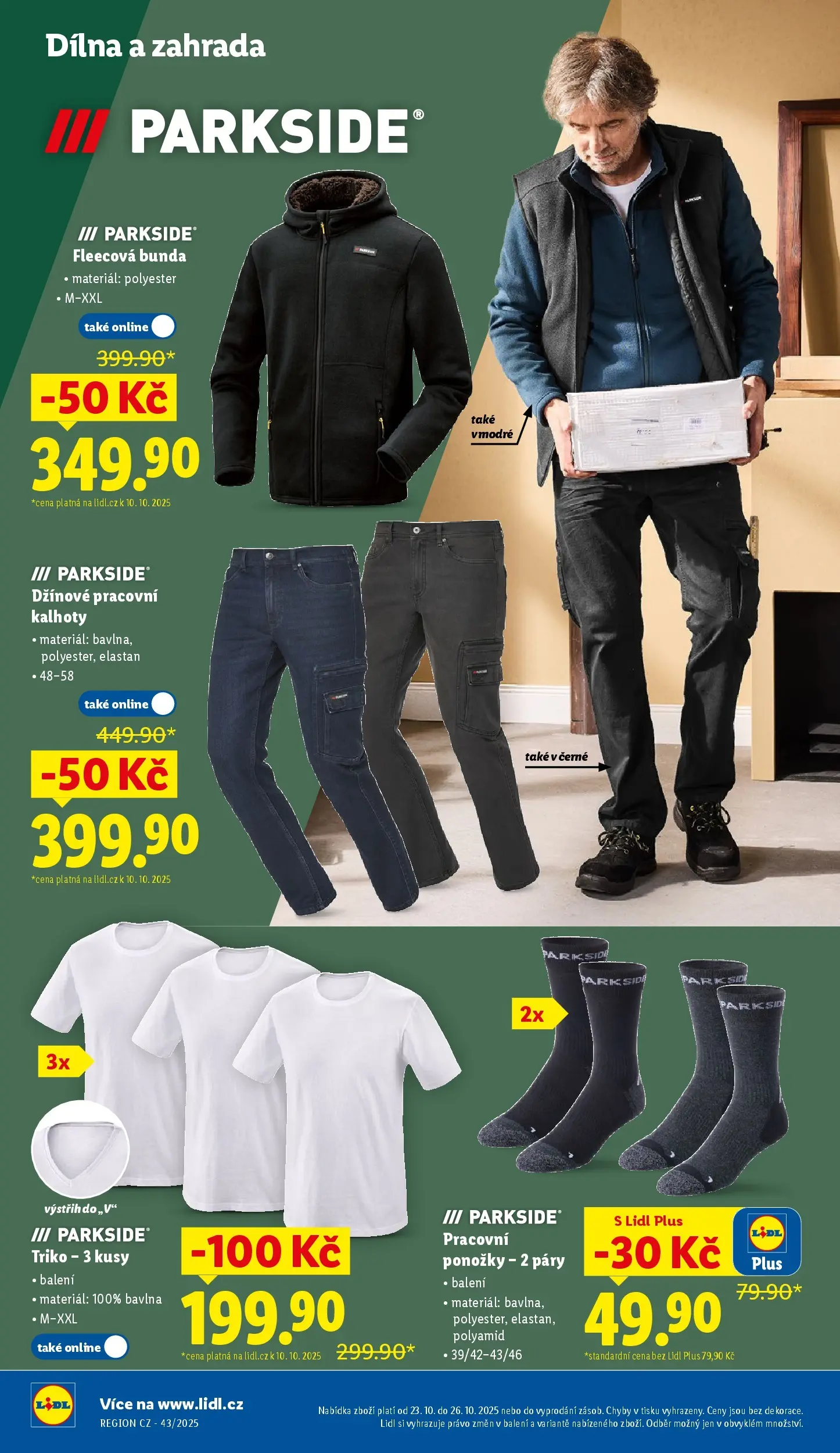 Lidl leták od 19.10.2025 - Nový akční leták | Strana: 30 | Produkty: Bunda, Kalhoty, Ponožky, Zahrada