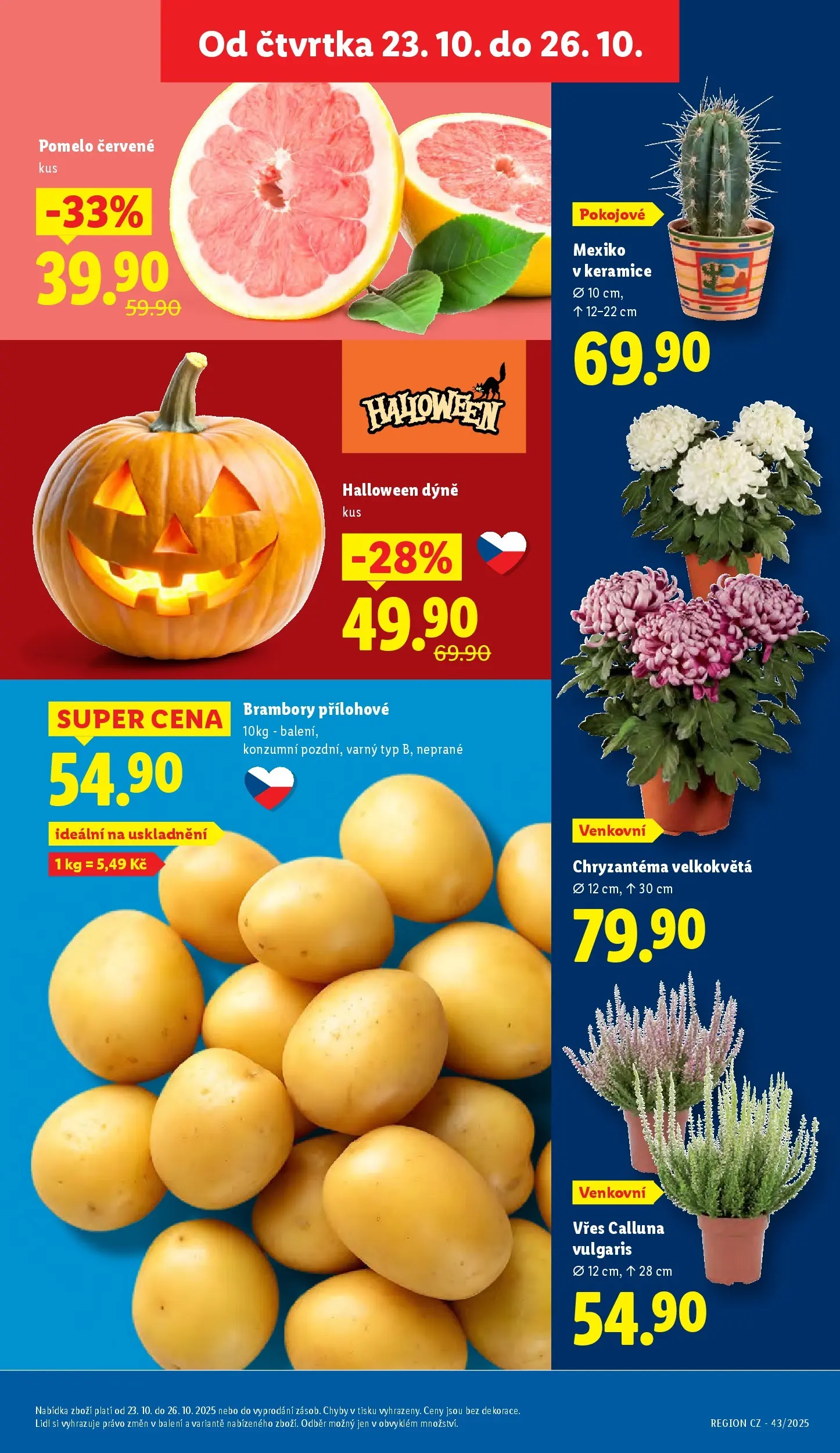 Lidl leták od 22.10.2025 - Nový akční leták | Strana: 9 | Produkty: Pomelo, Brambory, Červené pomelo, Dýně
