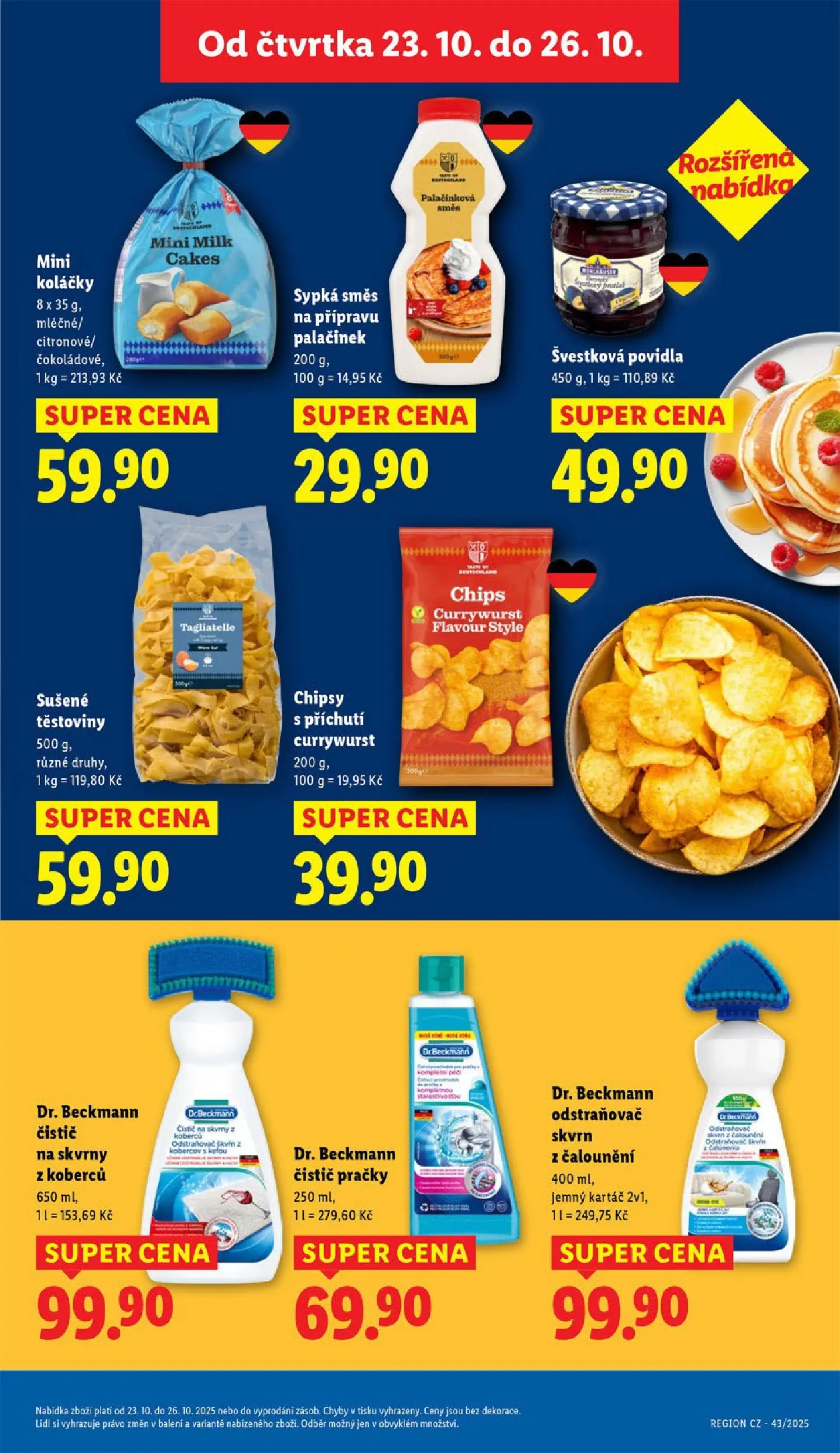 Lidl leták od 22.10.2025 - Nový akční leták | Strana: 17 | Produkty: Odstraňovač skvrn, Těstoviny, Pračky, Kartáč