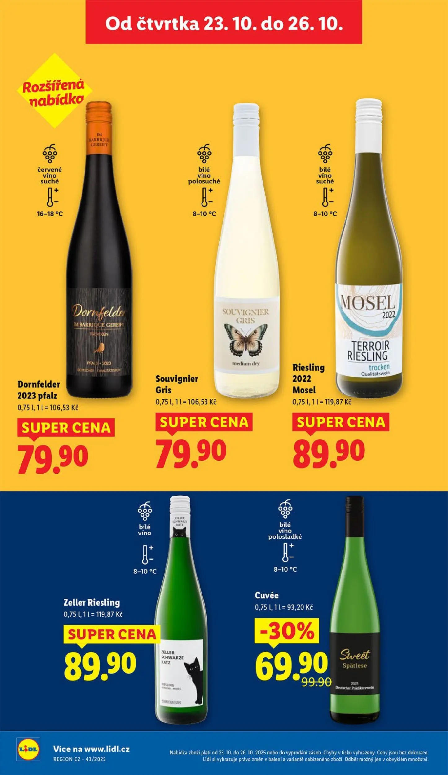 Lidl leták od 22.10.2025 - Nový akční leták | Strana: 18 | Produkty: Bílé víno, Víno, Spätlese, Riesling