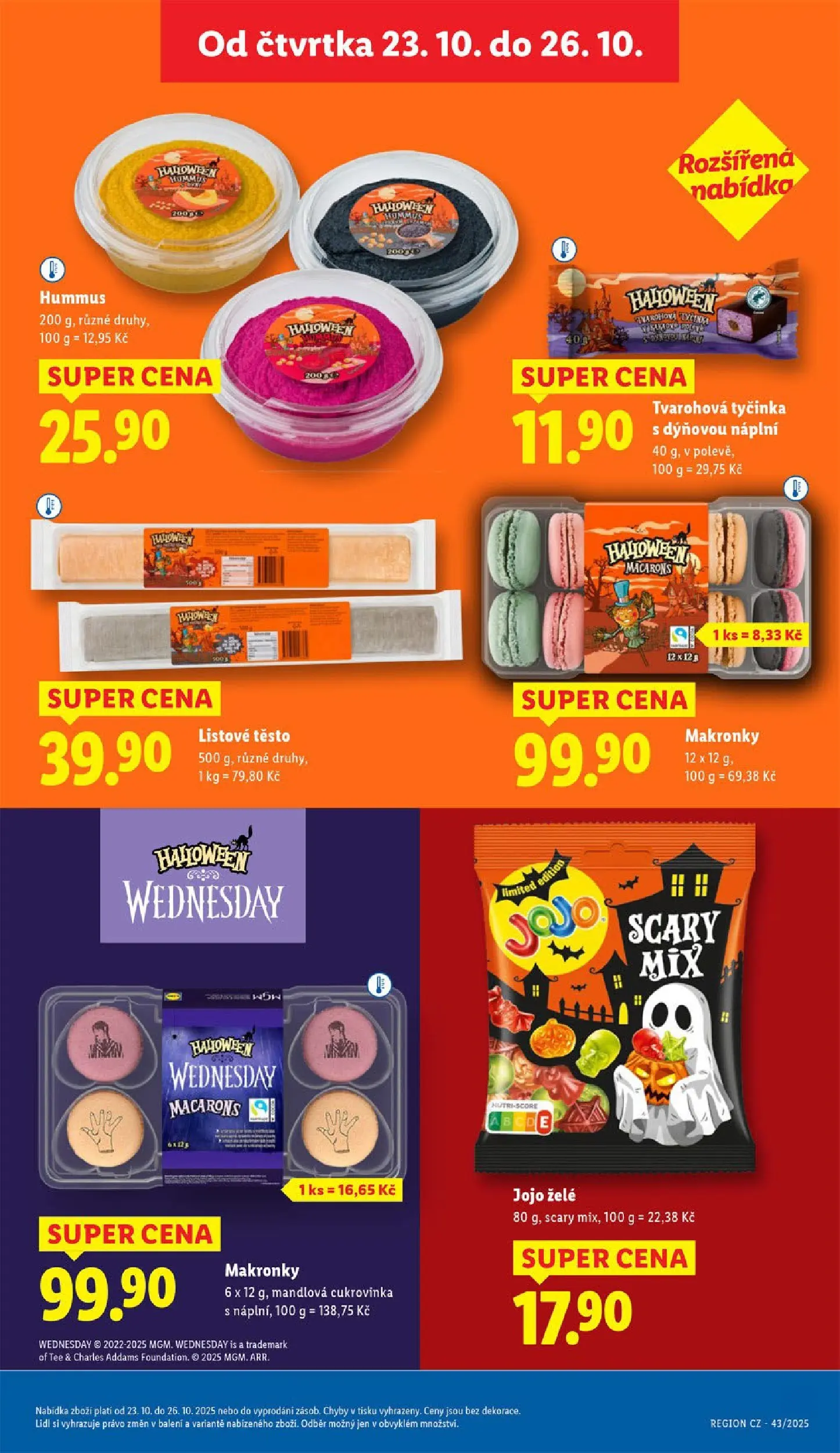 Lidl leták od 22.10.2025 - Nový akční leták | Strana: 27 | Produkty: Listové těsto, Makronky, Tvarohová tyčinka, Těsto