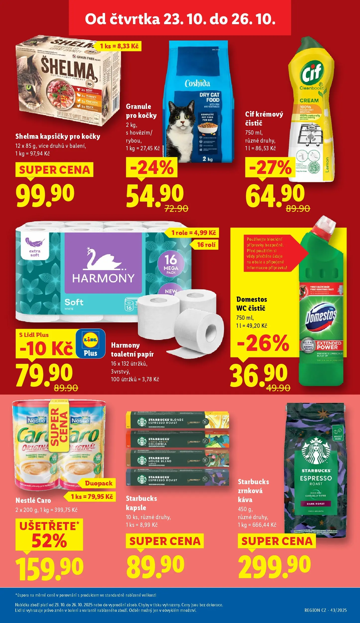 Lidl leták od 22.10.2025 - Nový akční leták | Strana: 28 | Produkty: Káva, Granule, Granule pro kočky, Zrnková káva
