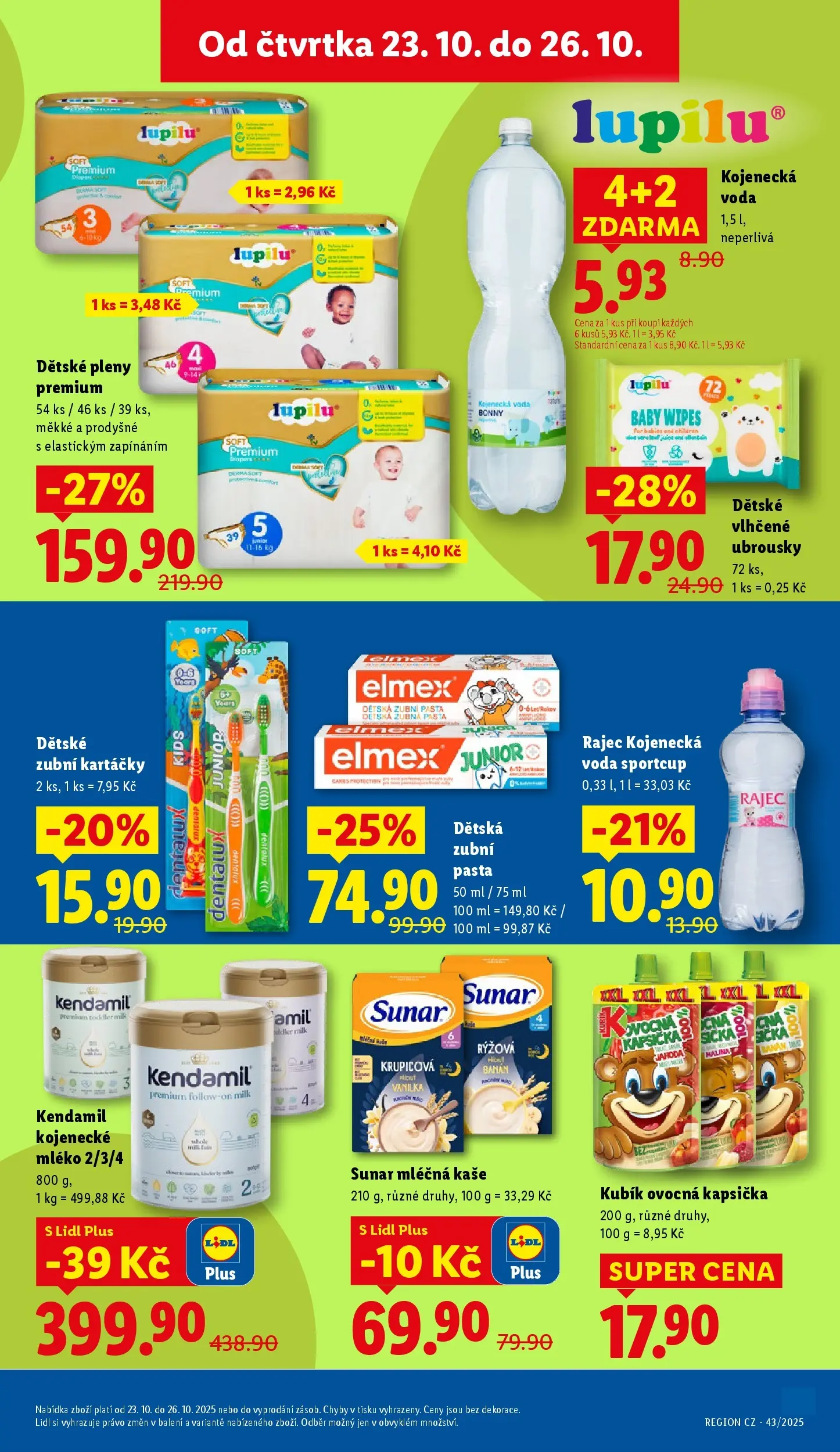 Lidl leták od 22.10.2025 - Nový akční leták | Strana: 47 | Produkty: Vlhčené ubrousky, Ubrousky, Kendamil, Pleny