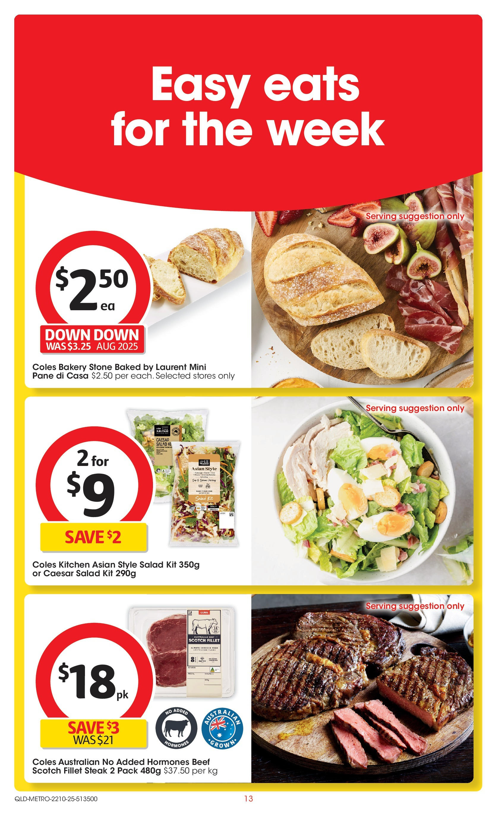﻿﻿Coles catalogue valid from 20/10/2025 > Online Australia | Page: 13 | Products: Kits, Steak, Scotch, Bakery