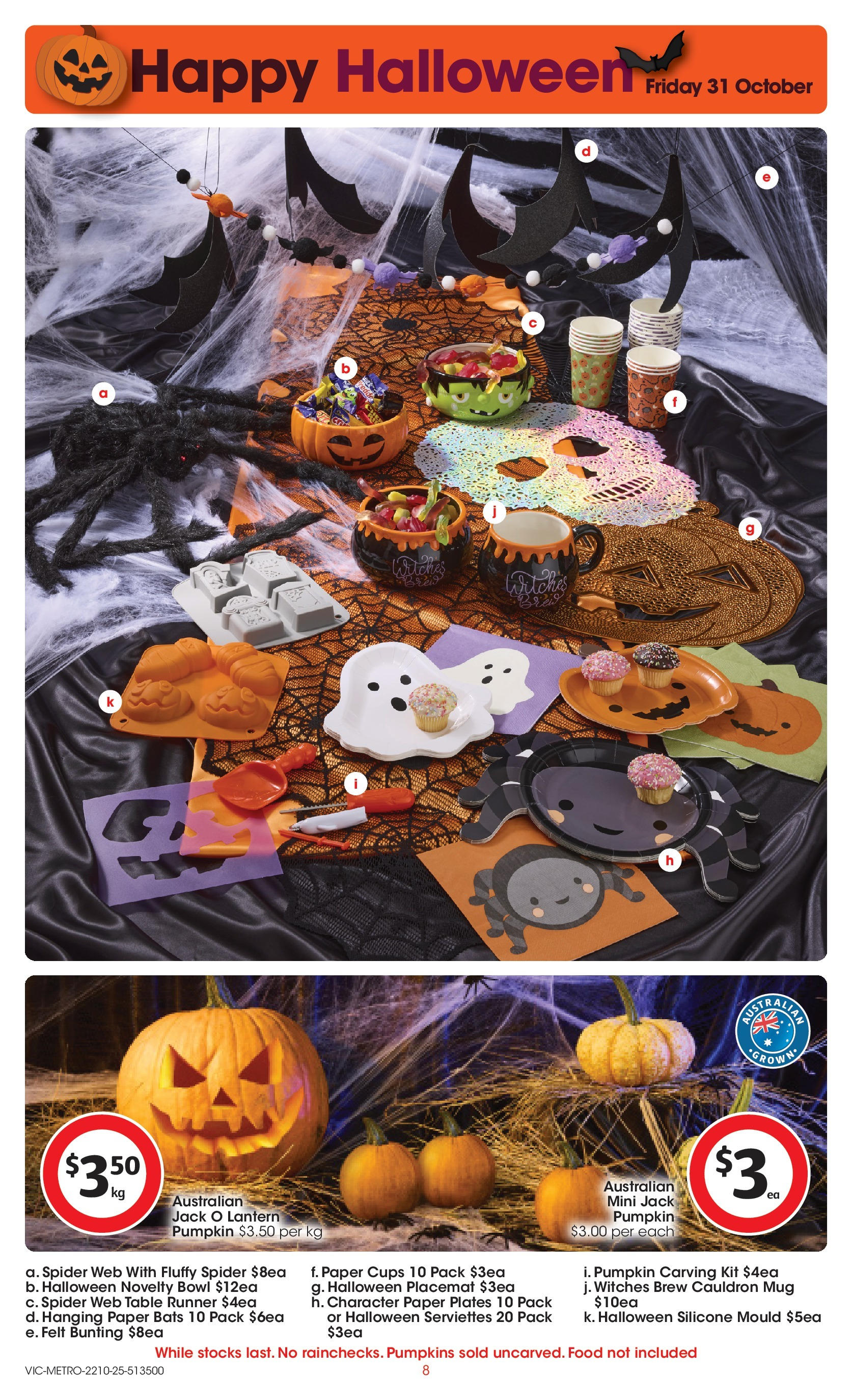 ﻿﻿Coles catalogue valid from 20/10/2025 > Online Australia | Page: 8 | Products: Table, Cups, Novelty, Table runner