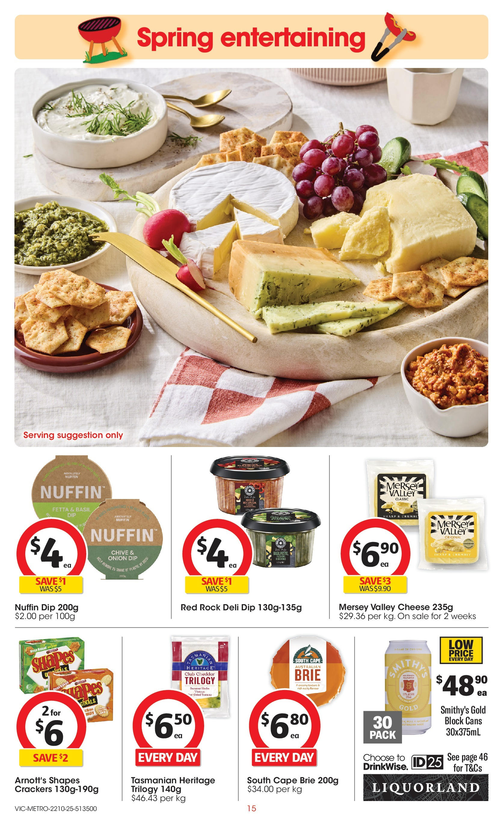 ﻿﻿Coles catalogue valid from 20/10/2025 > Online Australia | Page: 15 | Products: Crackers, Cheese, Grapes, Oven