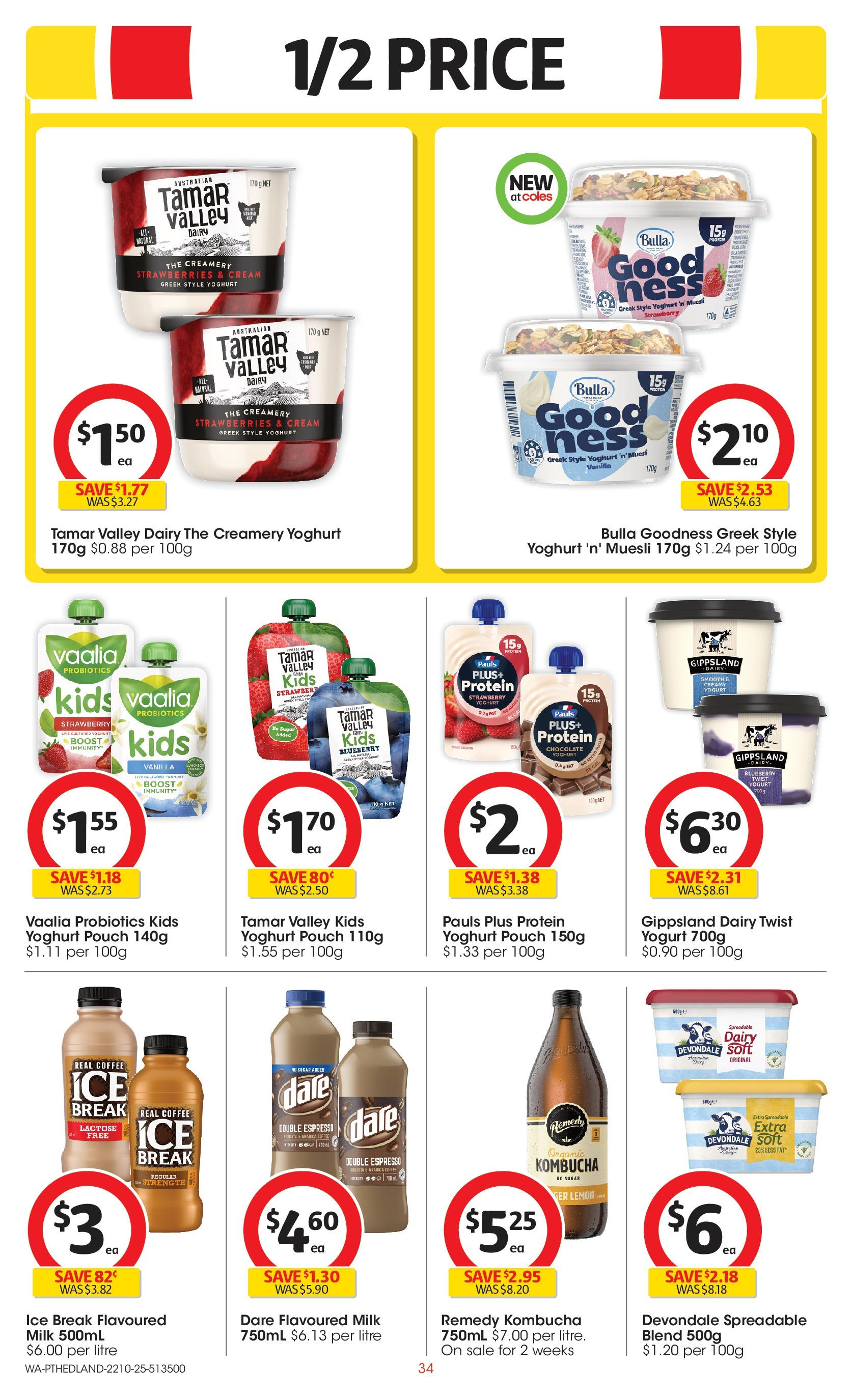 ﻿﻿Coles catalogue valid from 20/10/2025 > Online Australia | Page: 34 | Products: Milk, Dairy, Coffee, Cream