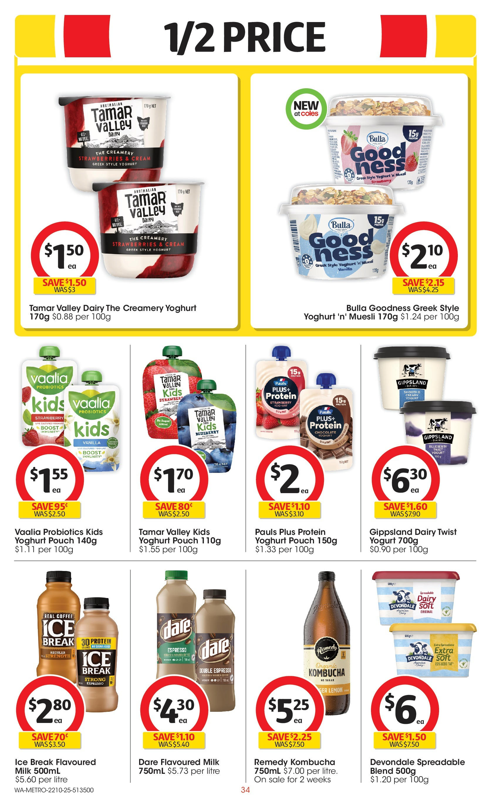 ﻿﻿Coles catalogue valid from 20/10/2025 > Online Australia | Page: 34 | Products: Yoghurt, Chocolate, Strawberries, Lemon