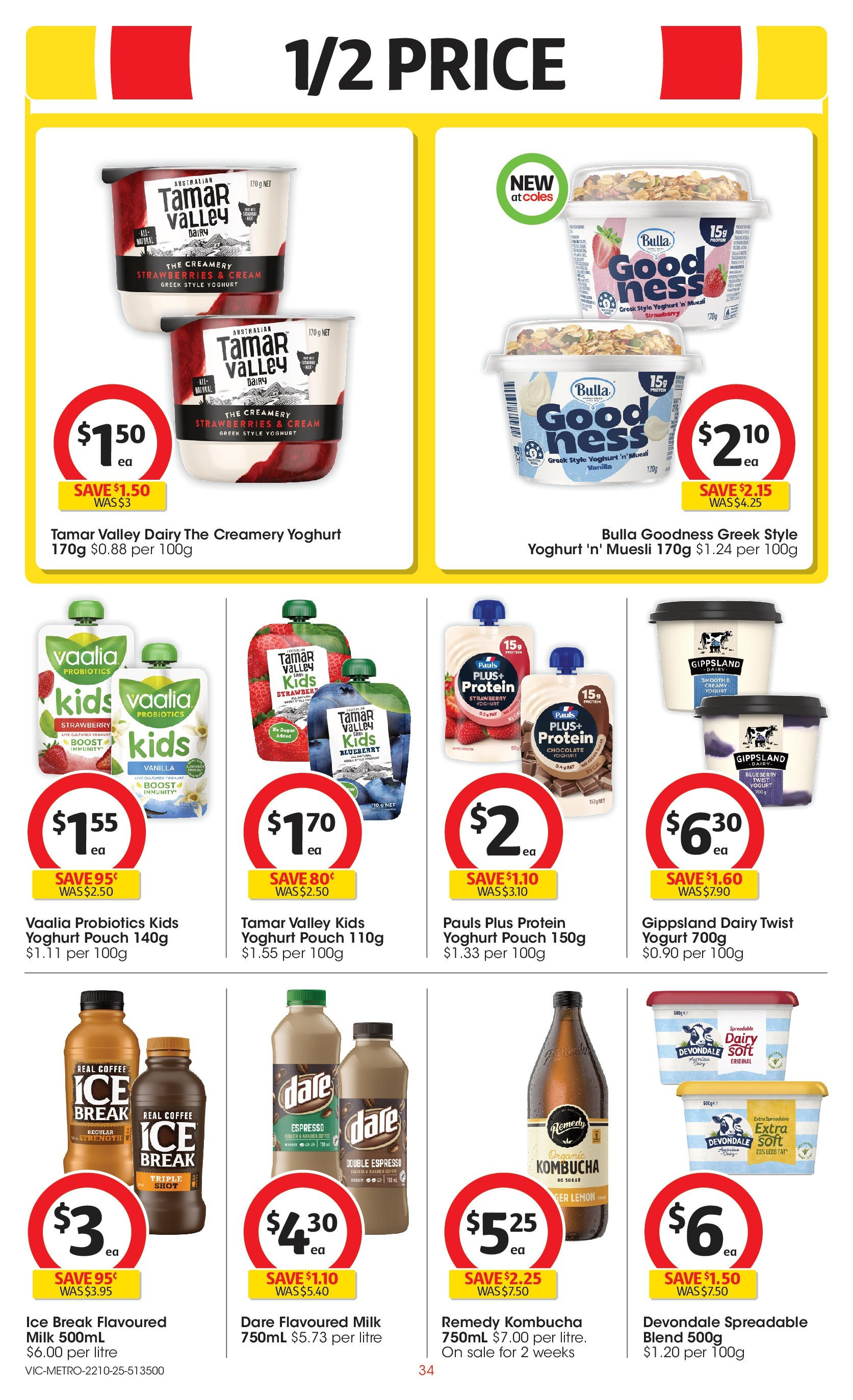 ﻿﻿Coles catalogue valid from 20/10/2025 > Online Australia | Page: 34 | Products: Dairy, Chocolate, Cream, Sugar