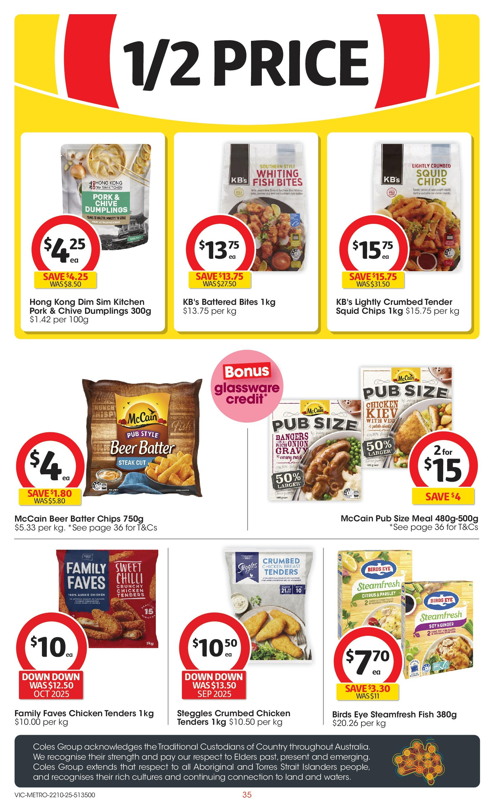 ﻿﻿Coles catalogue valid from 20/10/2025 > Online Australia | Page: 35 | Products: Glassware, Chicken, Pork, Rice