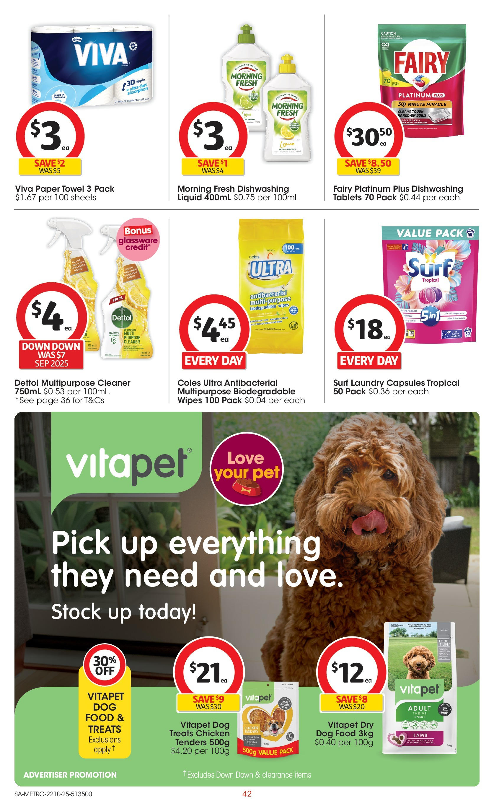 ﻿﻿Coles catalogue valid from 20/10/2025 > Online Australia | Page: 42 | Products: Cleaner, Glassware, Lamb, Dog food