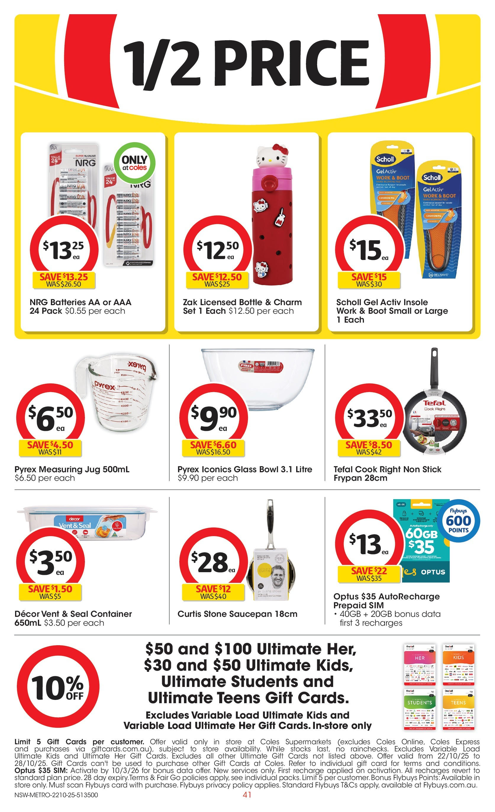 ﻿﻿Coles catalogue valid from 20/10/2025 > Online Australia | Page: 41 | Products: Cushion, Decor, Batteries