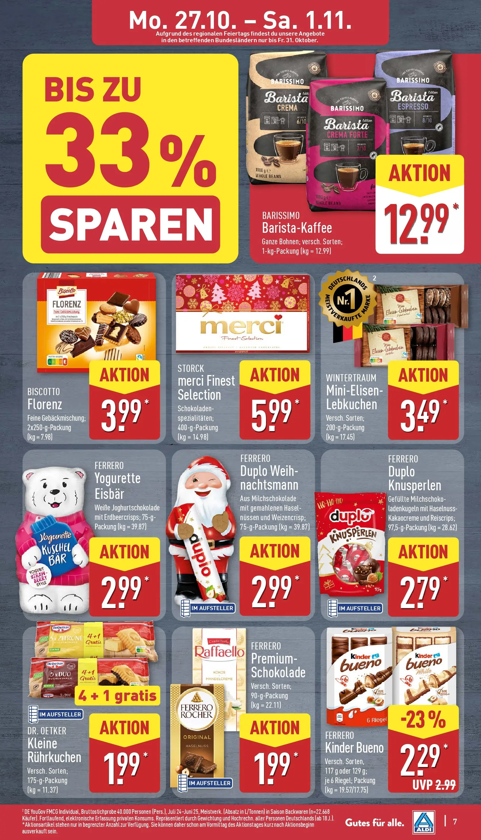 Aldi - ALDI Nord: Wochenangebote (ab 26.10.2025) » Angebote Online | Seite: 7 | Produkte: Raffaello, Merci, Kinder bueno, Zitrone