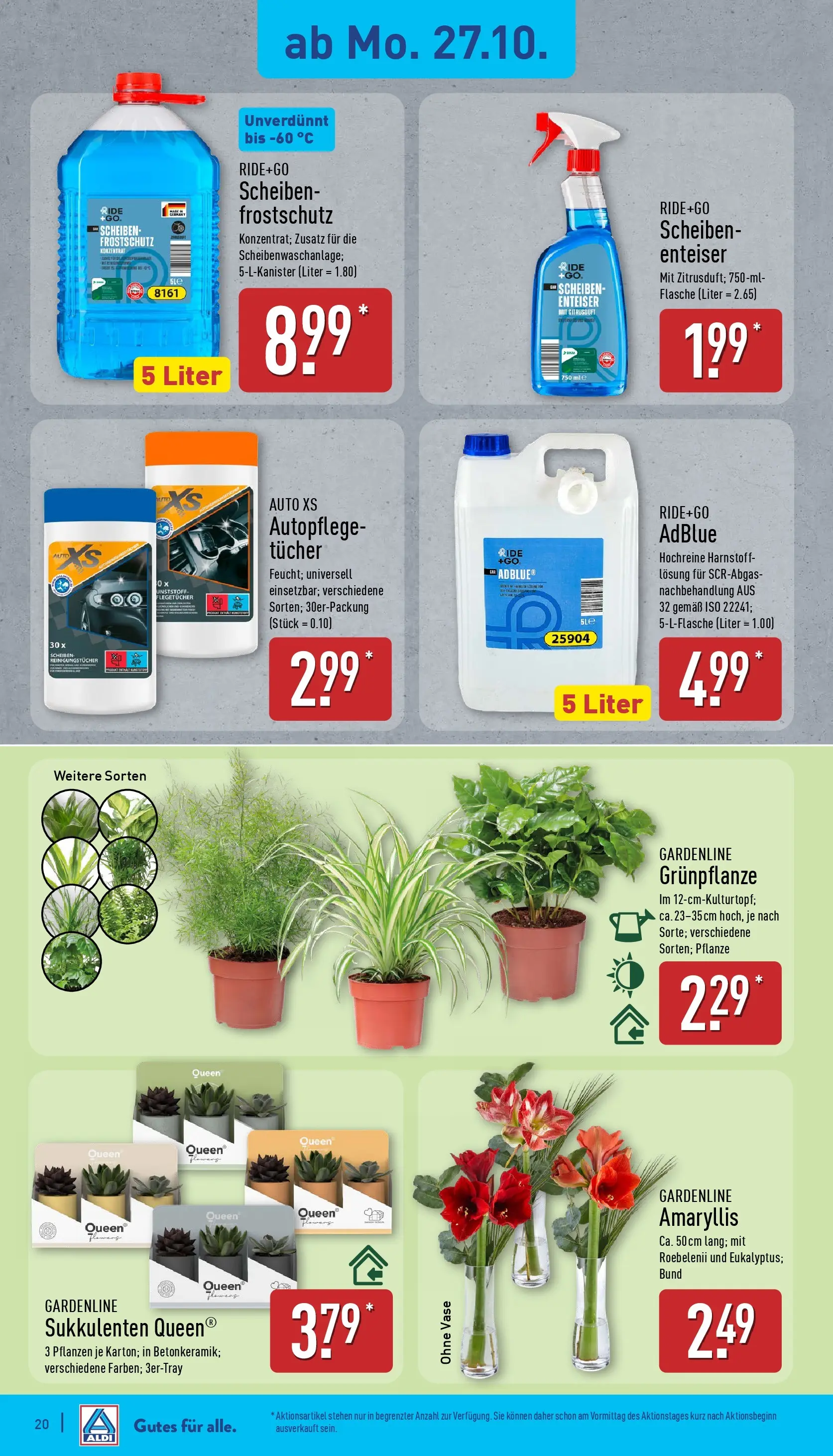 Aldi - ALDI Nord: Wochenangebote (ab 26.10.2025) » Angebote Online | Seite: 20 | Produkte: Vase, Reinigungstücher
