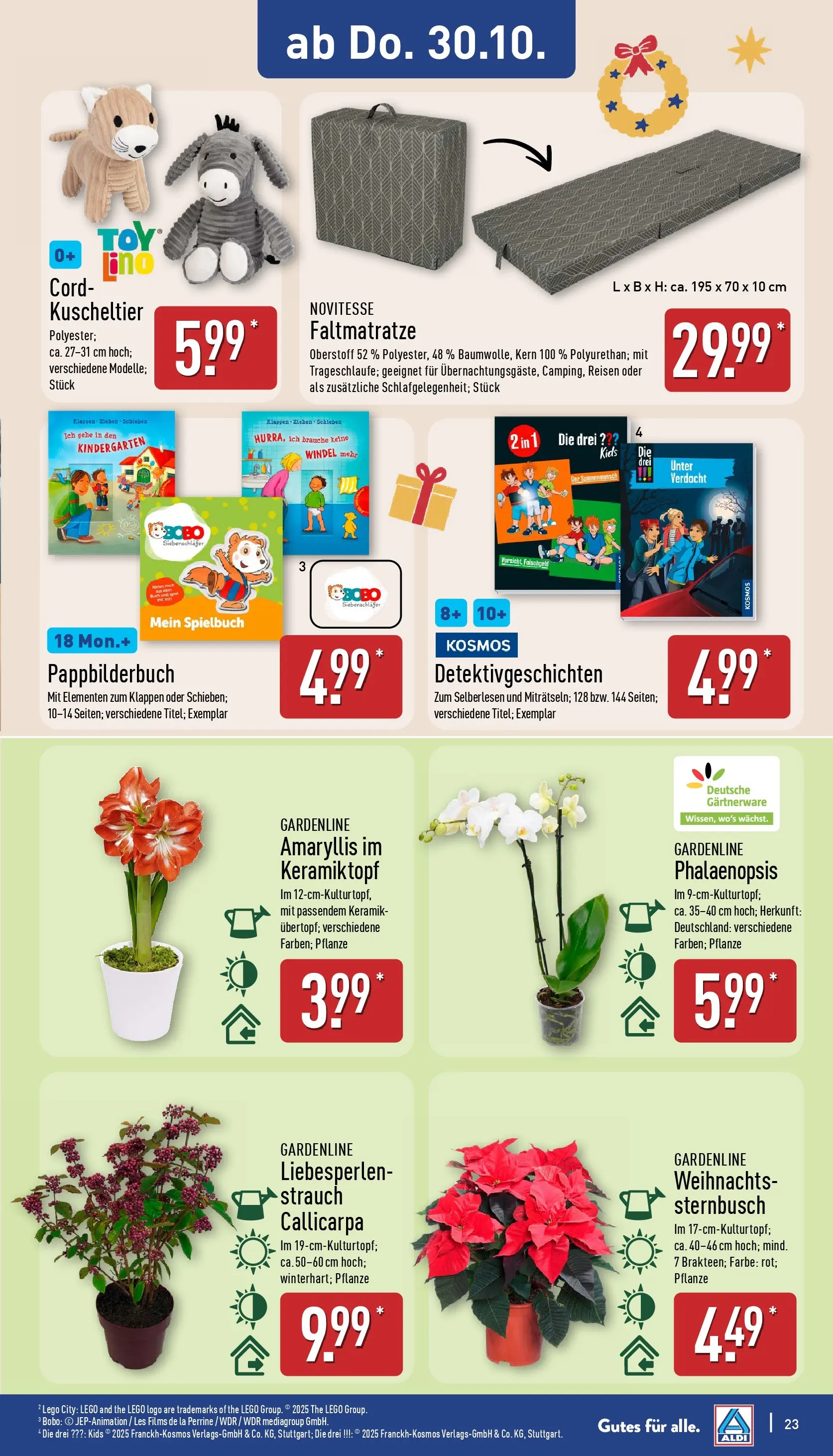 Aldi - ALDI Nord: Wochenangebote (ab 26.10.2025) » Angebote Online | Seite: 23 | Produkte: Spiel