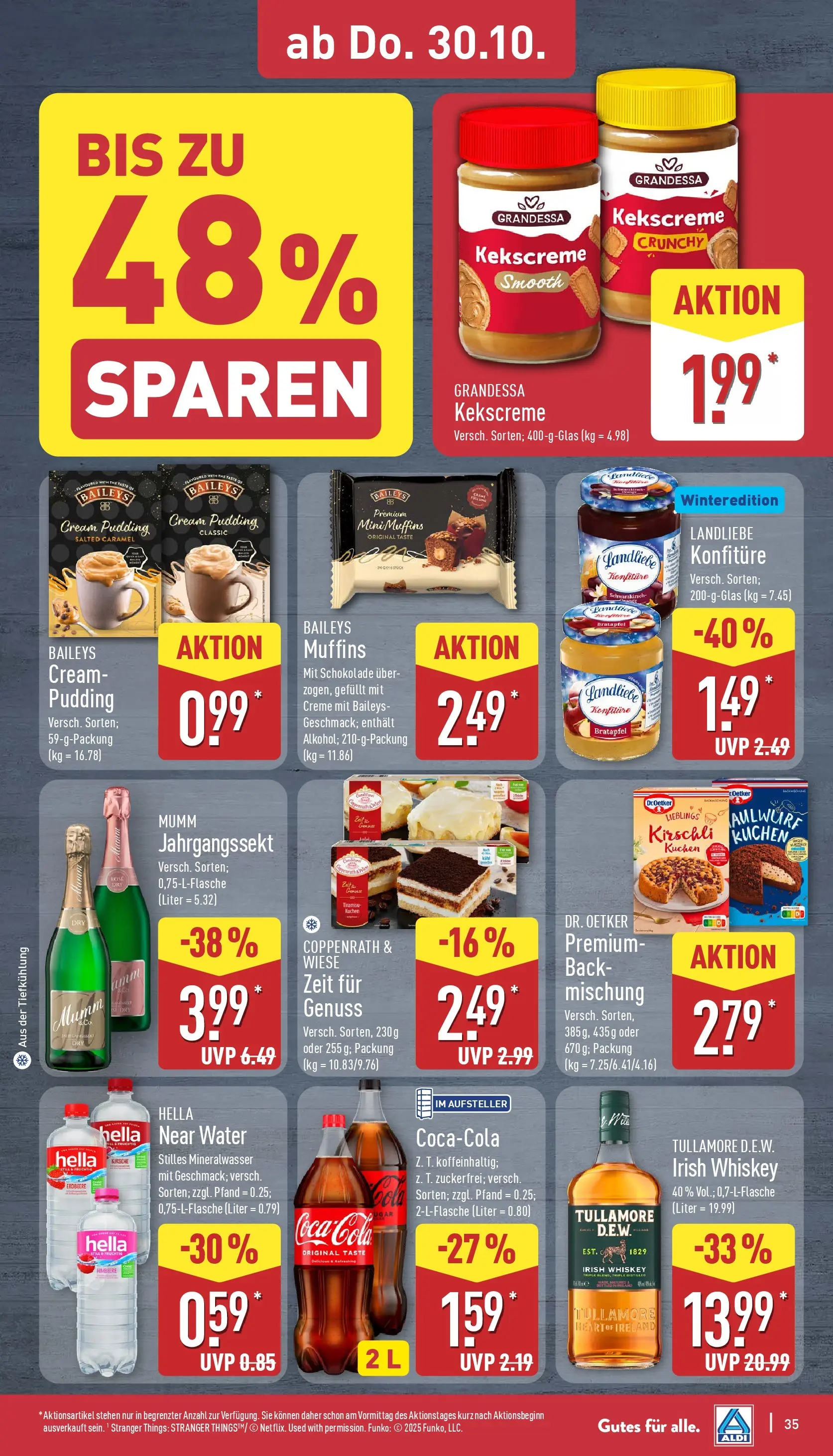 Aldi - ALDI Nord: Wochenangebote (ab 26.10.2025) » Angebote Online | Seite: 35 | Produkte: Schokolade, Creme, Hella, Baileys