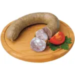 Mix Markt Kochwurst mit Leber ukrainischer Art, mit Schweine- und Rindfleischaroma, grob, schnittfest, leicht geräuchert, in essbarem Naturdarm. - bis 22.10.2025