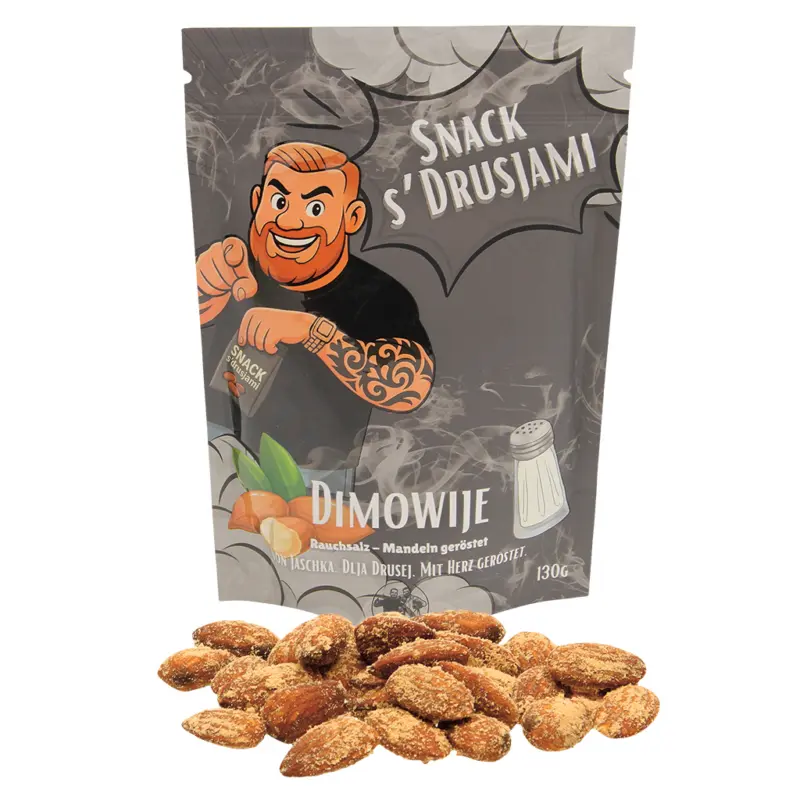 Snack s Drusjami, Mandelkerne geröstet mit Rauchsalz