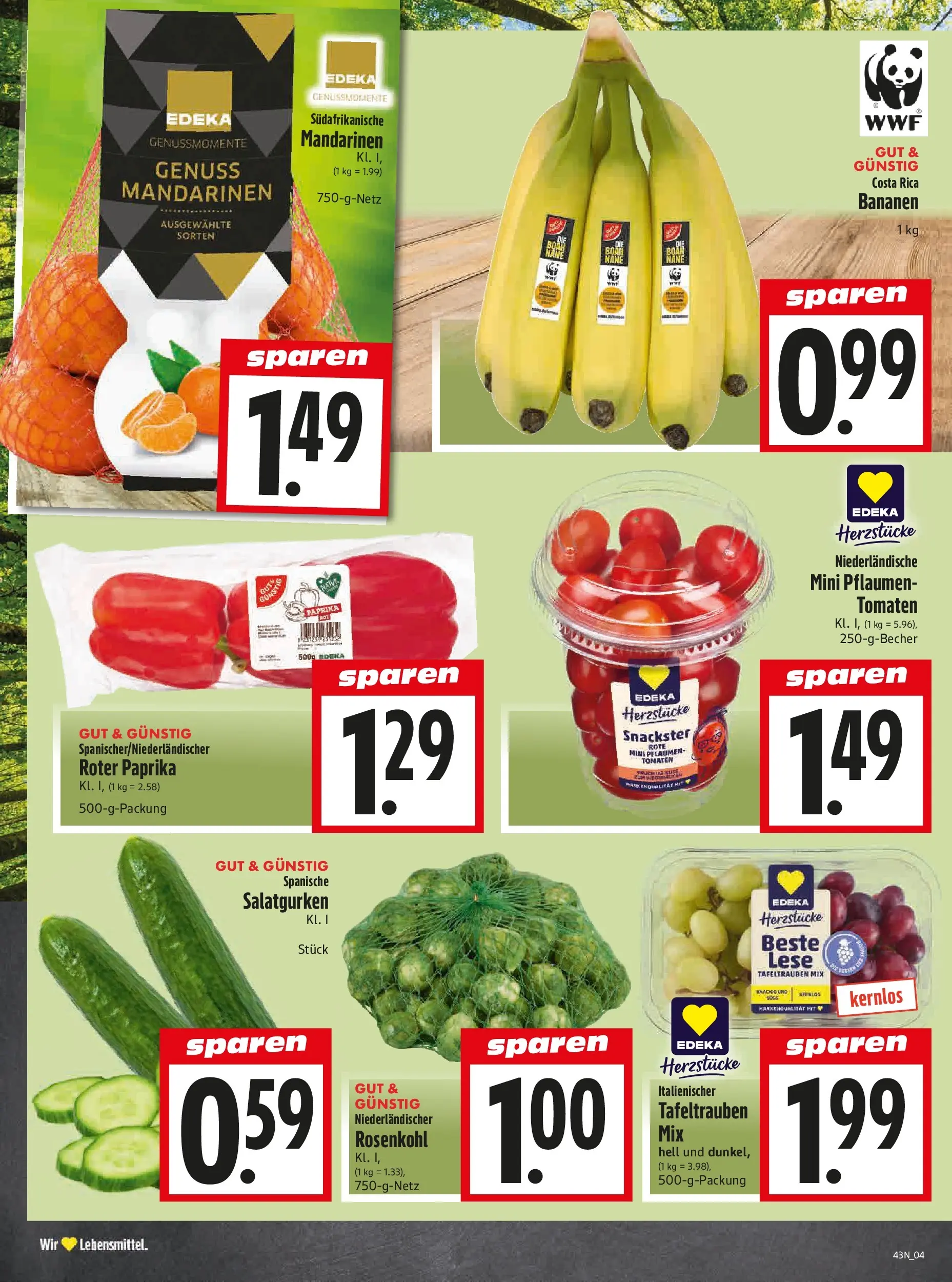 Entdecke - Edeka Hahner: Wochenangebote (ab 19.10.2025) zum Blättern | Seite: 6 | Produkte: Pflaumen, Mandarinen, Tomaten, Paprika