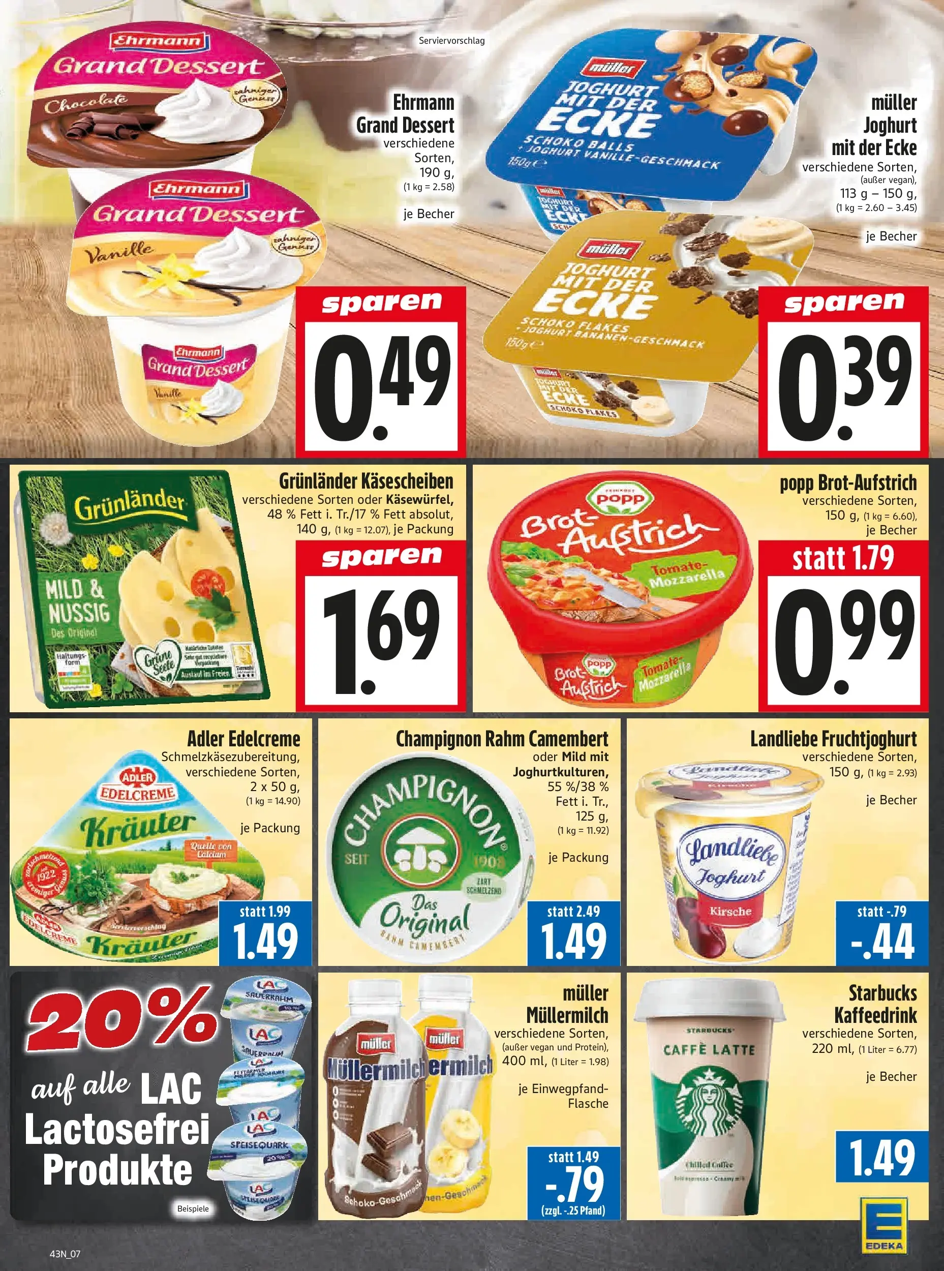 Entdecke - Edeka Hahner: Wochenangebote (ab 19.10.2025) zum Blättern | Seite: 9 | Produkte: Fruchtjoghurt, Müllermilch, Muller mullermilch, Speisequark