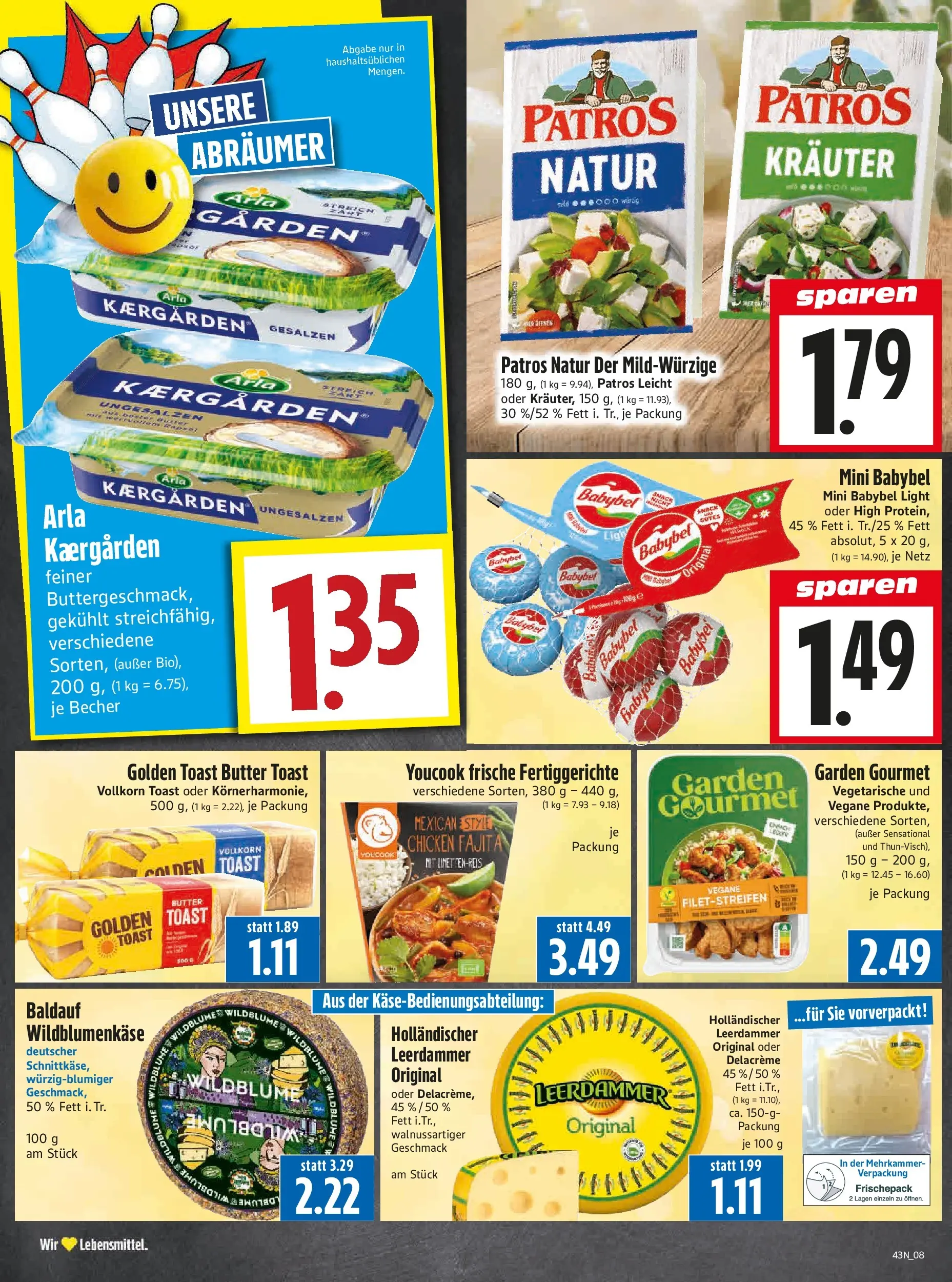 Entdecke - Edeka Hahner: Wochenangebote (ab 19.10.2025) zum Blättern | Seite: 10 | Produkte: Youcook, Patros, Leerdammer, Fertiggerichte