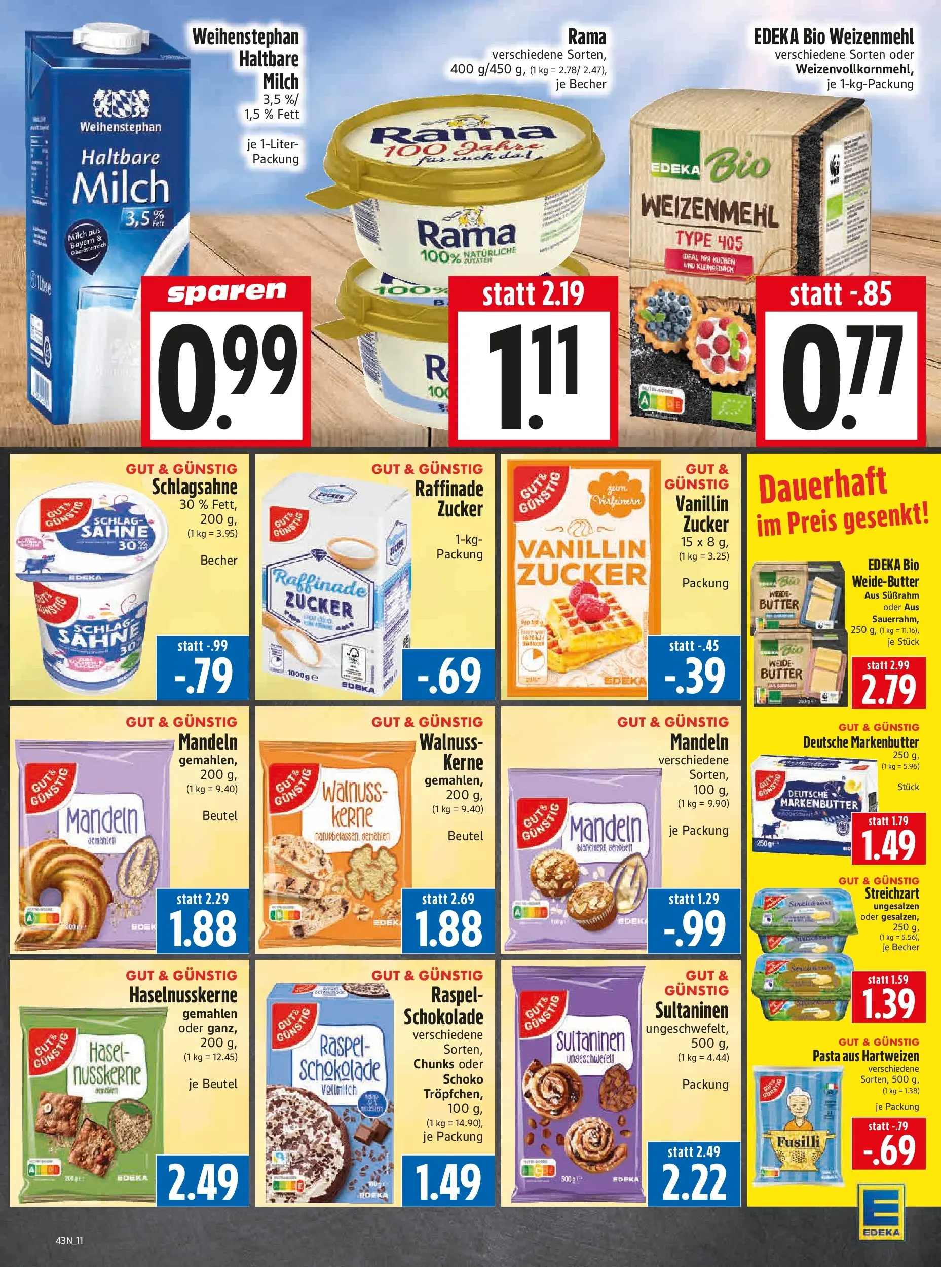 Entdecke - Edeka Hahner: Wochenangebote (ab 19.10.2025) zum Blättern | Seite: 13 | Produkte: Butter, Schokolade, Mandeln, Kuchen