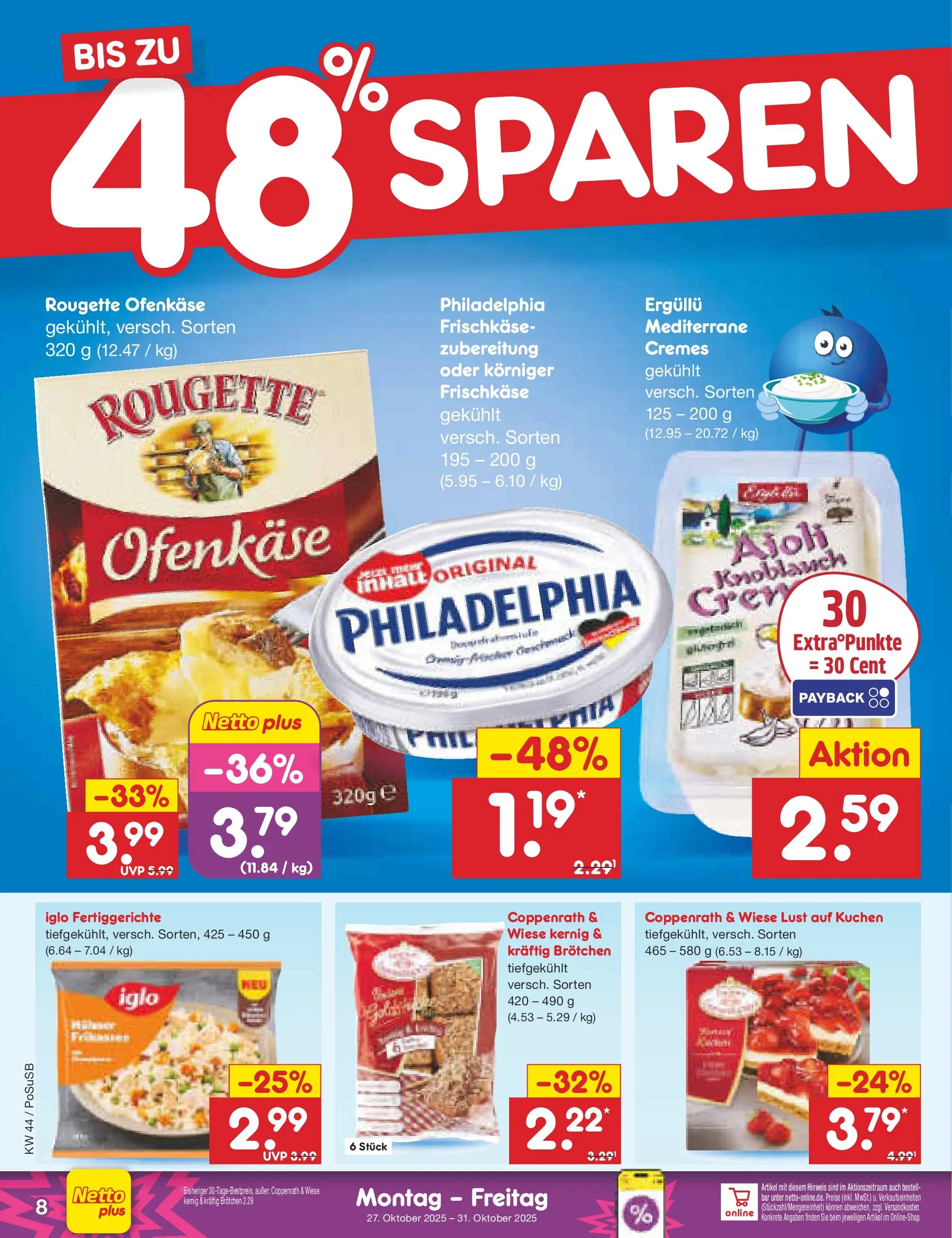 Netto Marken-Discount prospekt Regensburg (ab 26.10.2025) » Angebote | Seite: 10 | Produkte: Iglo, Fertiggerichte, Knoblauch, Frischkase Netto Marken-Discount prospekt Regensburg (ab 26.10.2025) » Angebote | Seite: 10 | Produkte: Iglo, Fertiggerichte, Knoblauch, Frischkase