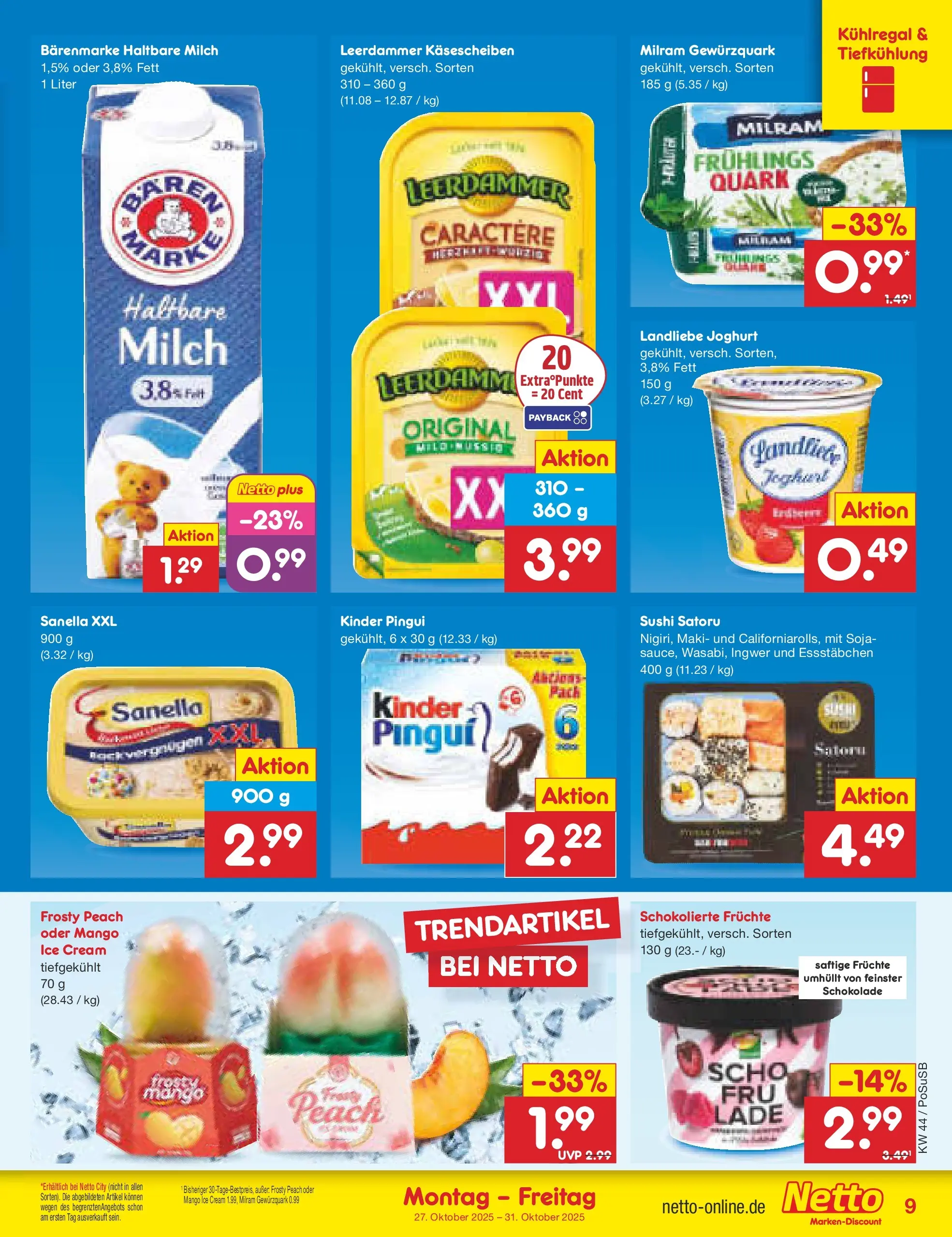 Netto Marken-Discount prospekt Regensburg (ab 26.10.2025) » Angebote | Seite: 11 | Produkte: Quark, Milch, Haltbare milch, Landliebe joghurt Netto Marken-Discount prospekt Regensburg (ab 26.10.2025) » Angebote | Seite: 11 | Produkte: Quark, Milch, Haltbare milch, Landliebe joghurt