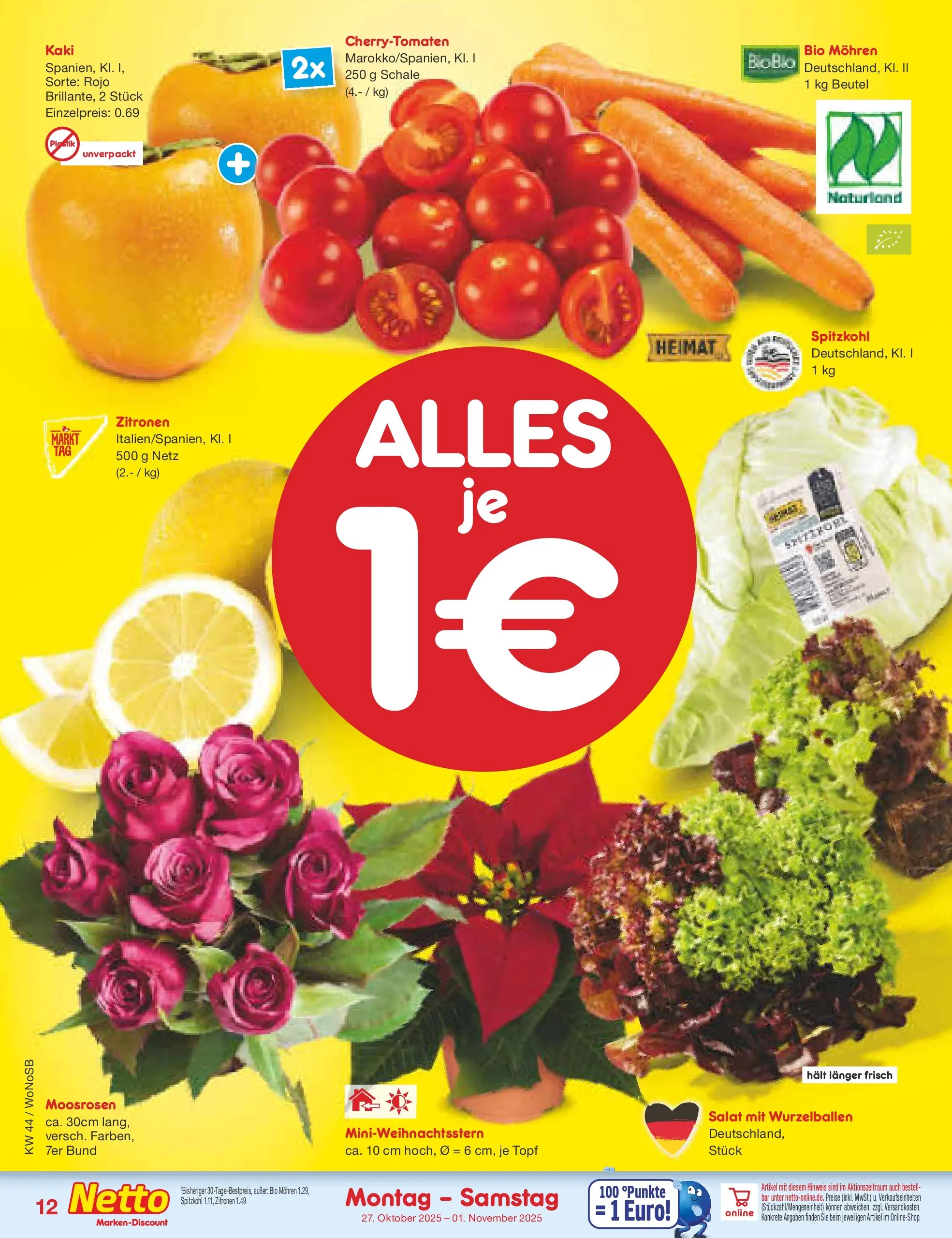 Netto Marken-Discount prospekt Frankfurt (ab 26.10.2025) » Angebote | Seite: 14 | Produkte: Mohren, Kaki, Salat, Zitronen Netto Marken-Discount prospekt Frankfurt (ab 26.10.2025) » Angebote | Seite: 14 | Produkte: Mohren, Kaki, Salat, Zitronen