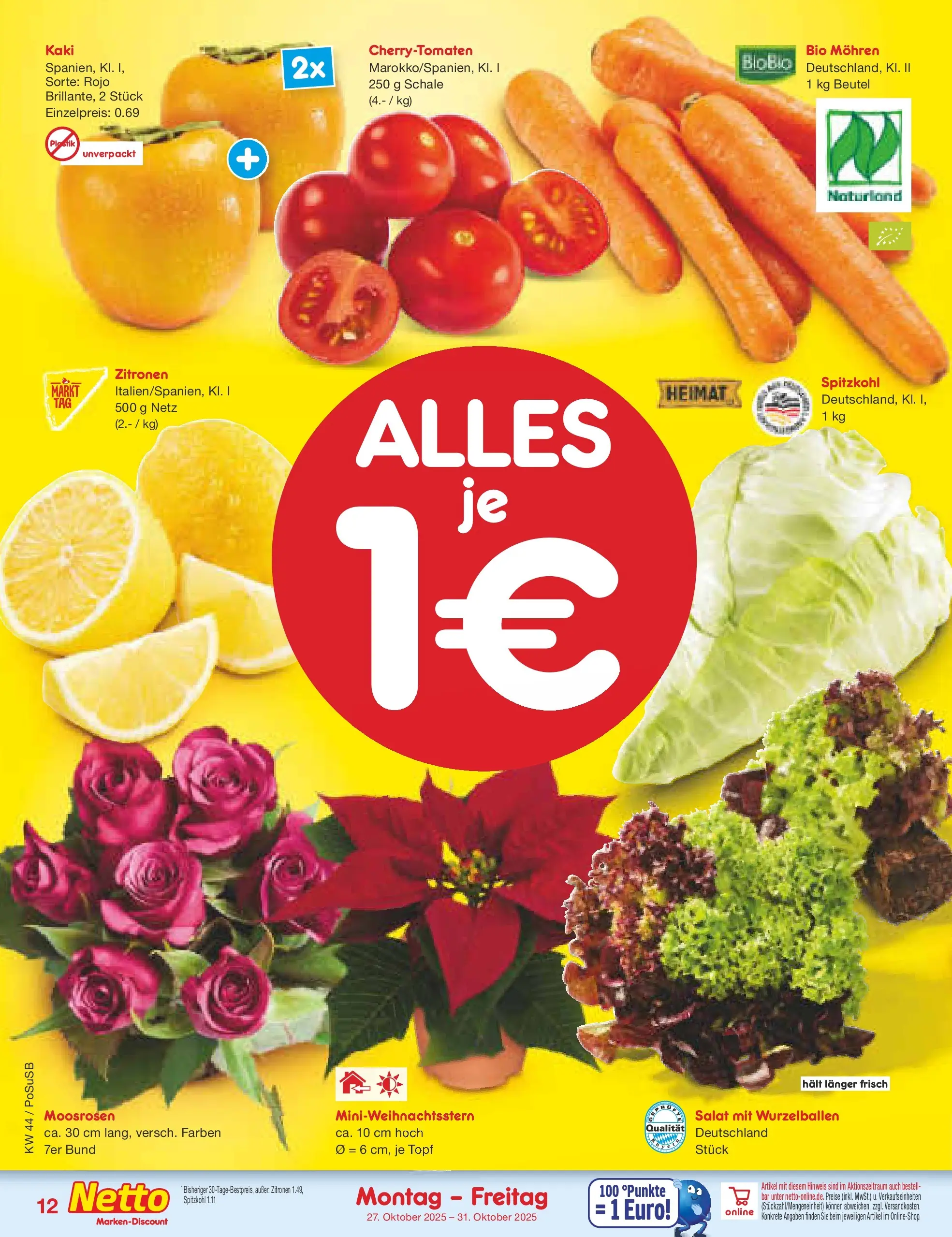 Netto Marken-Discount prospekt Regensburg (ab 26.10.2025) » Angebote | Seite: 14 | Produkte: Mohren, Salat, Zitronen Netto Marken-Discount prospekt Regensburg (ab 26.10.2025) » Angebote | Seite: 14 | Produkte: Mohren, Salat, Zitronen