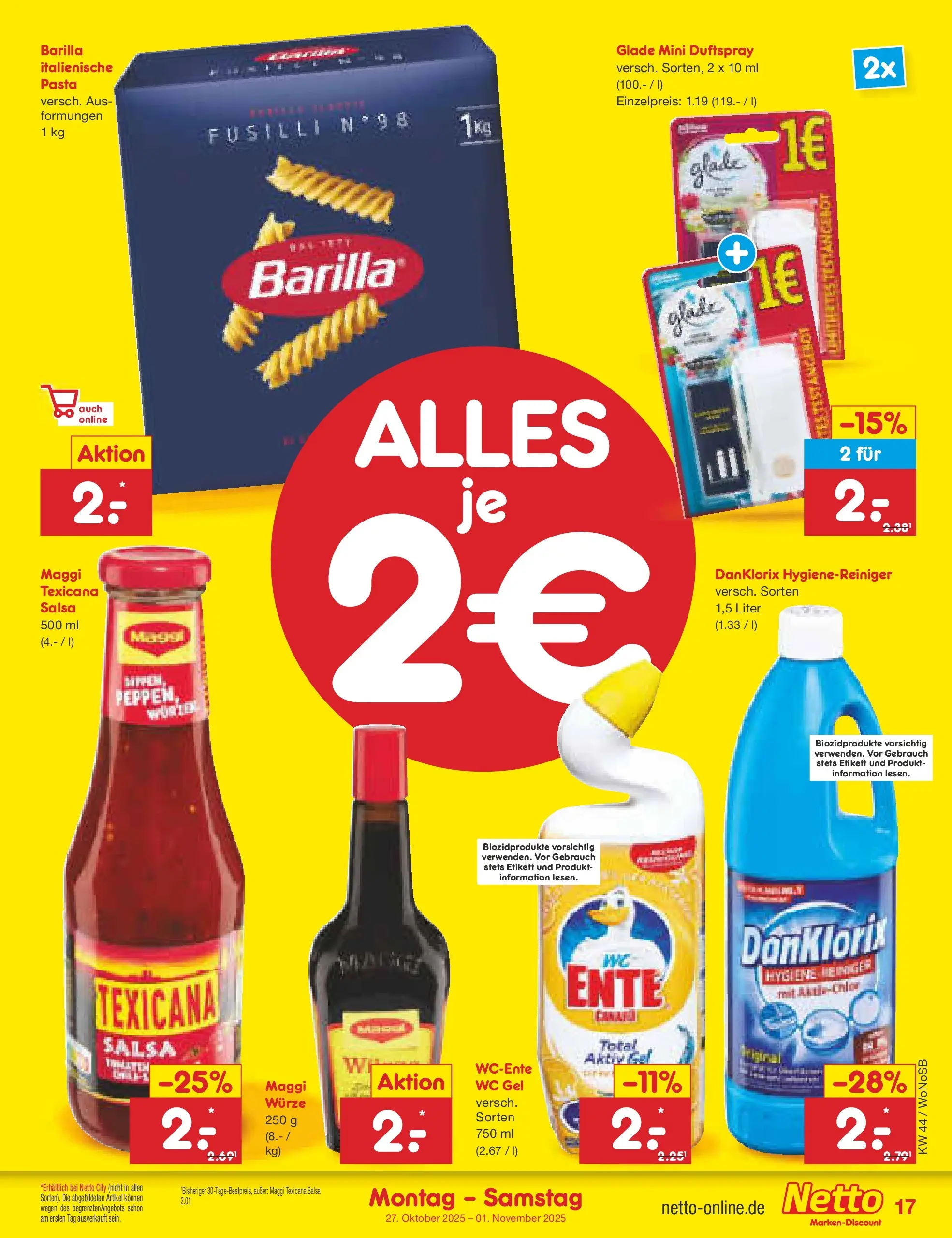 Netto Marken-Discount prospekt Frankfurt (ab 26.10.2025) » Angebote | Seite: 19 | Produkte: Maggi, Barilla, Pasta, Ente Netto Marken-Discount prospekt Frankfurt (ab 26.10.2025) » Angebote | Seite: 19 | Produkte: Maggi, Barilla, Pasta, Ente