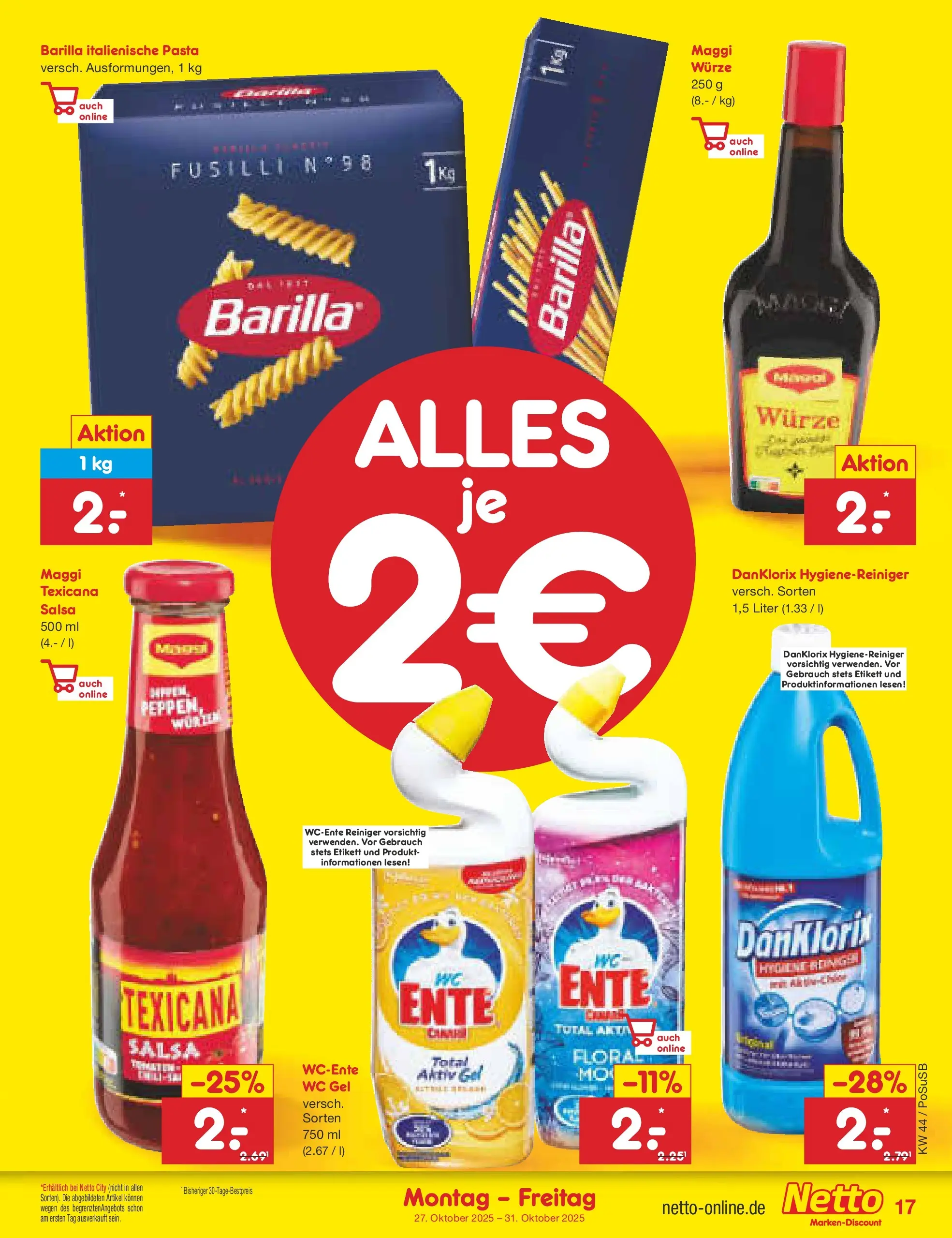 Netto Marken-Discount prospekt Regensburg (ab 26.10.2025) » Angebote | Seite: 19 | Produkte: Maggi, Barilla, Pasta, Ente Netto Marken-Discount prospekt Regensburg (ab 26.10.2025) » Angebote | Seite: 19 | Produkte: Maggi, Barilla, Pasta, Ente
