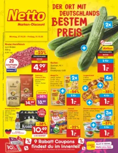 Netto Marken-Discount prospekt Schwerte-Geisecke	 ab 27.10.2025 gültig | Seite: 2 | Produkte: Bockwurst, Energy, Zucker, Müllermilch