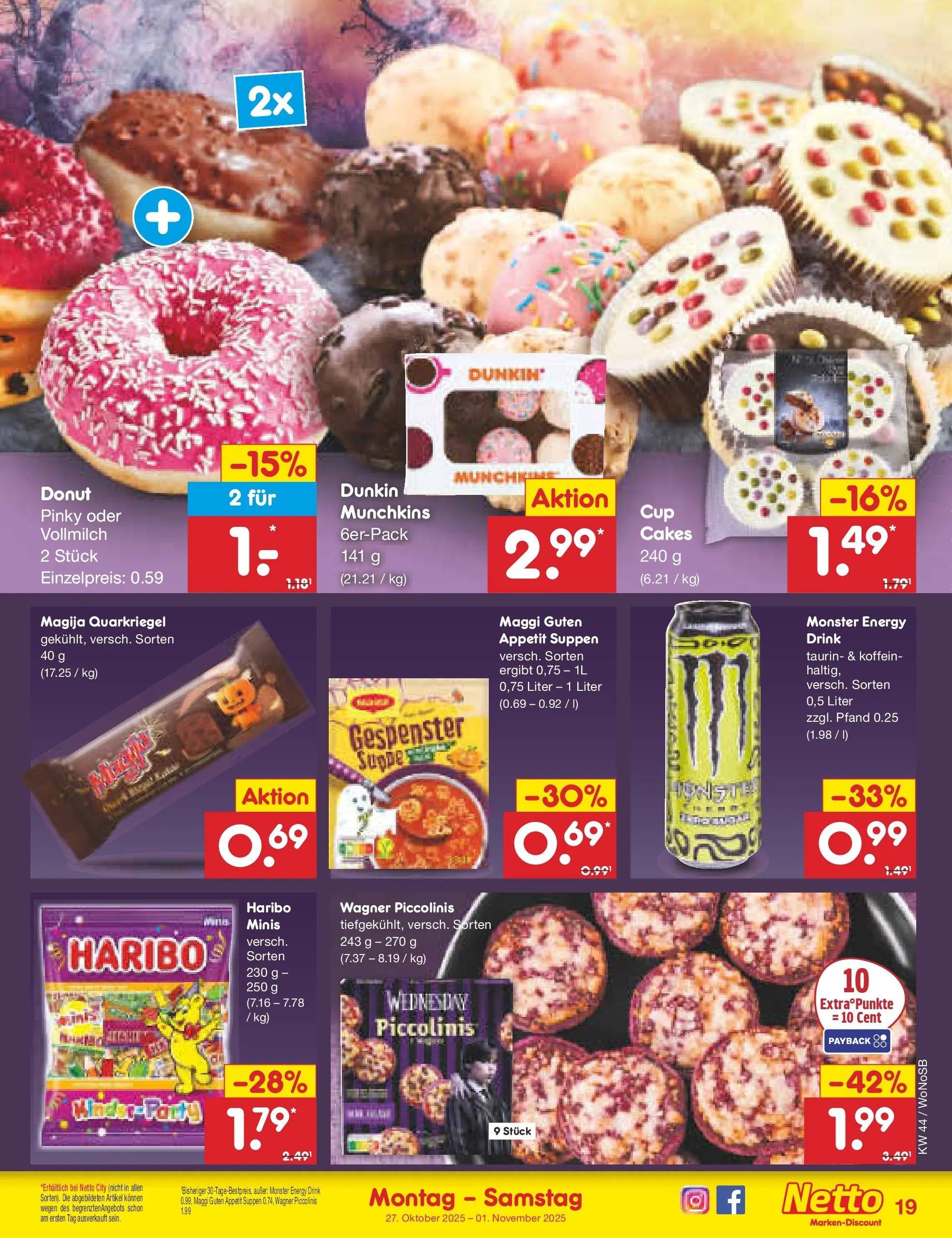 Netto Marken-Discount prospekt Frankfurt (ab 26.10.2025) » Angebote | Seite: 21 | Produkte: Maggi, Energy, Monster, Piccolinis Netto Marken-Discount prospekt Frankfurt (ab 26.10.2025) » Angebote | Seite: 21 | Produkte: Maggi, Energy, Monster, Piccolinis