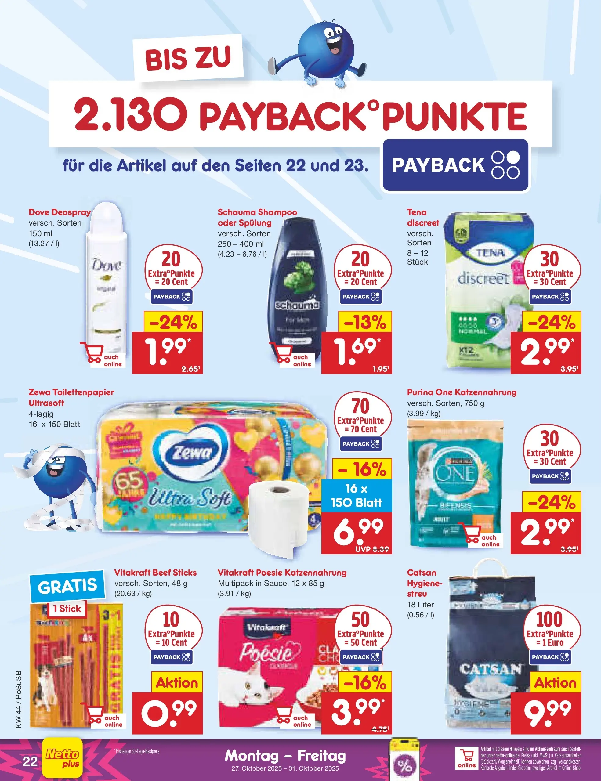 Netto Marken-Discount prospekt Regensburg (ab 26.10.2025) » Angebote | Seite: 24 | Produkte: Catsan, Zewa, Deospray, Toilettenpapier Netto Marken-Discount prospekt Regensburg (ab 26.10.2025) » Angebote | Seite: 24 | Produkte: Catsan, Zewa, Deospray, Toilettenpapier