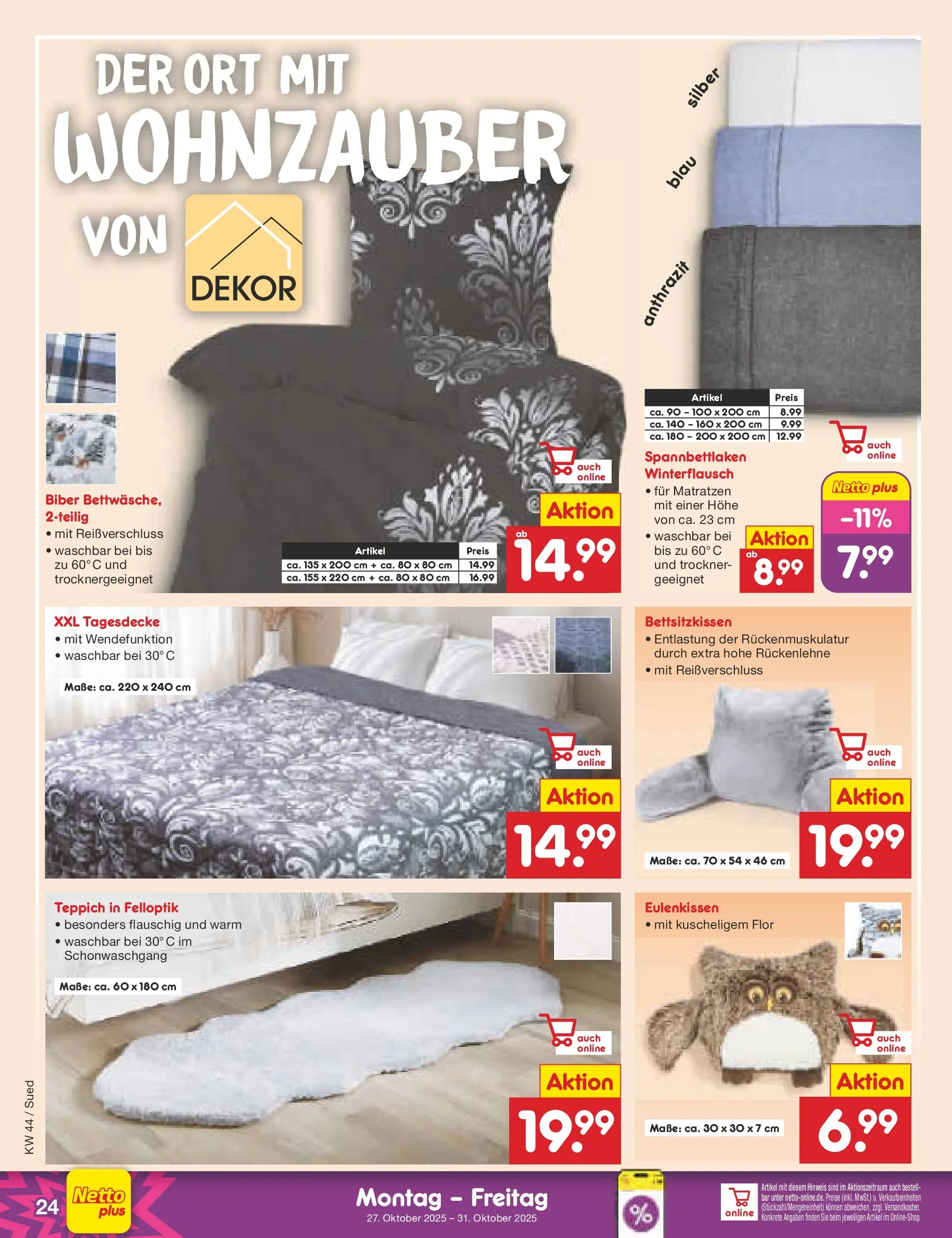 Netto Marken-Discount prospekt Regensburg (ab 26.10.2025) » Angebote | Seite: 26 | Produkte: Trockner, Tagesdecke, Teppich Netto Marken-Discount prospekt Regensburg (ab 26.10.2025) » Angebote | Seite: 26 | Produkte: Trockner, Tagesdecke, Teppich