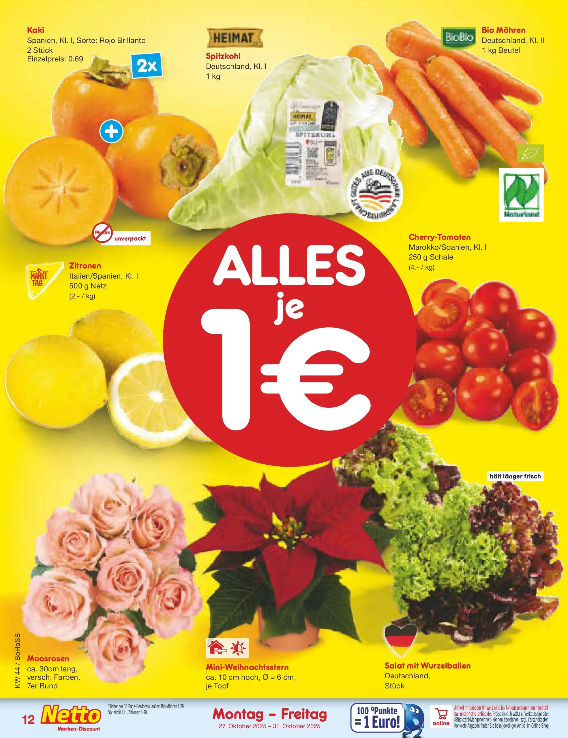 Netto Marken-Discount prospekt Stadtlohn	 (ab 27.10.2025) » Angebote | Seite: 14 | Produkte: Mohren, Salat, Zitronen