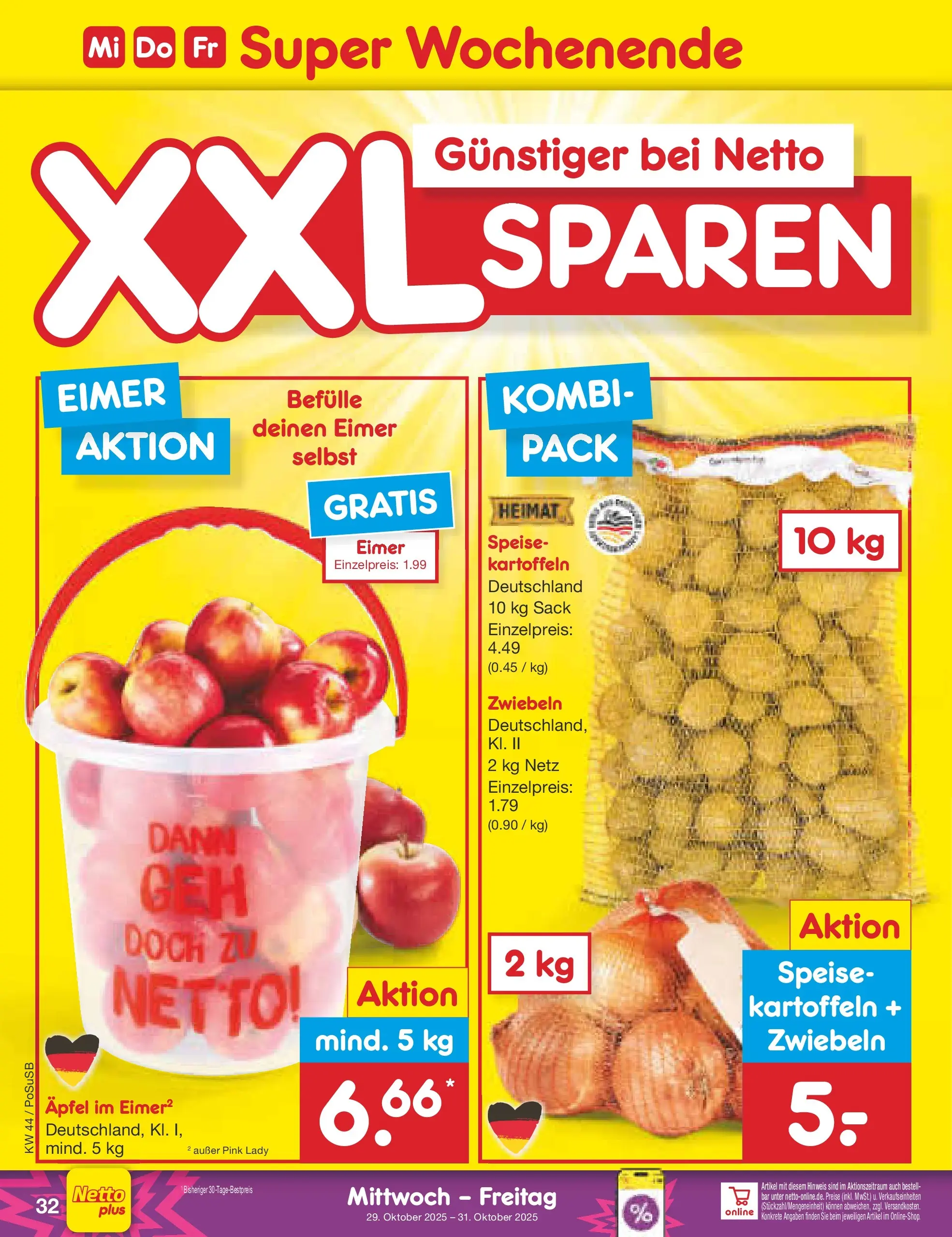Netto Marken-Discount prospekt Regensburg (ab 26.10.2025) » Angebote | Seite: 36 | Produkte: Äpfel, Kartoffeln, Zwiebeln Netto Marken-Discount prospekt Regensburg (ab 26.10.2025) » Angebote | Seite: 36 | Produkte: Äpfel, Kartoffeln, Zwiebeln