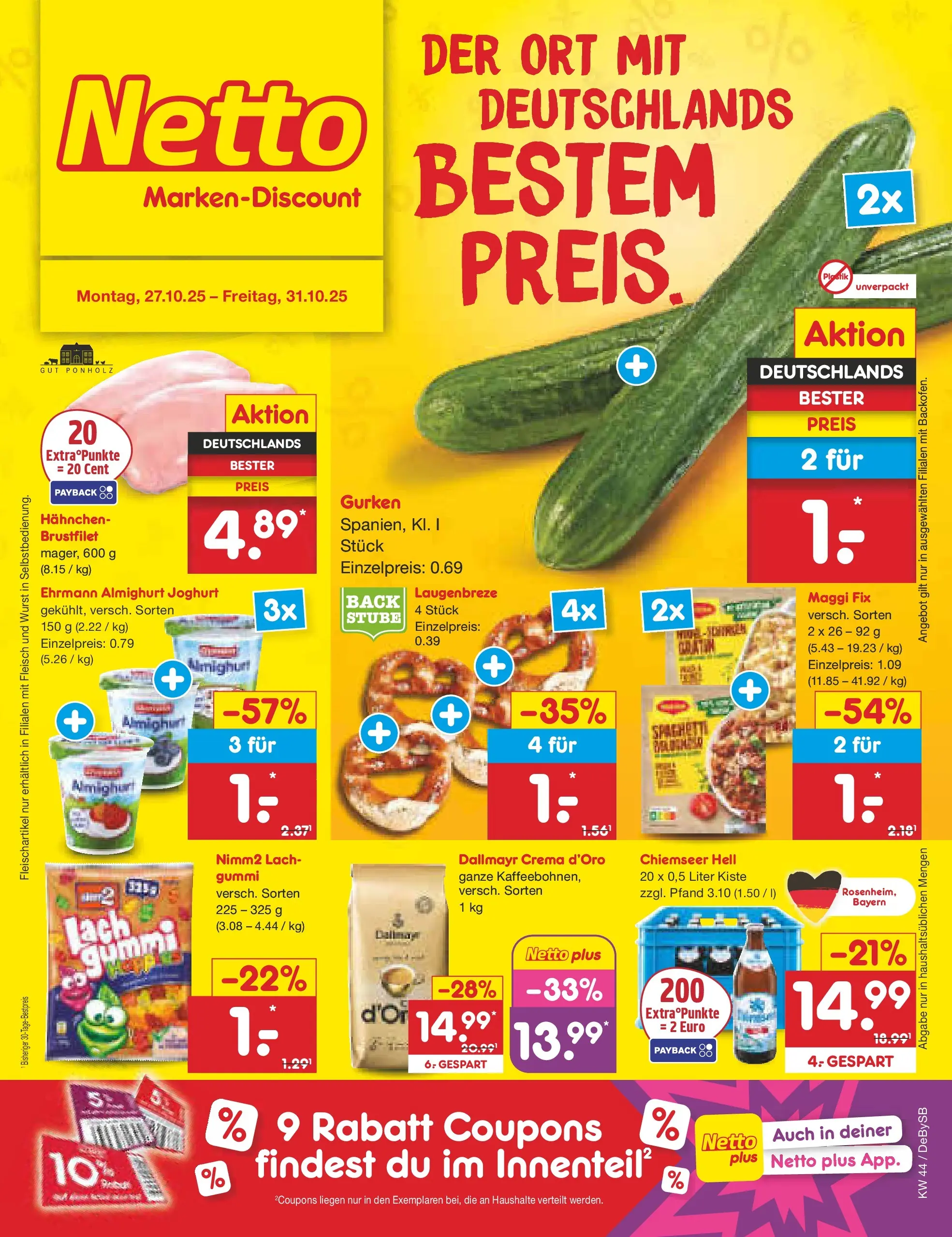 Netto Marken-Discount prospekt Thierhaupten	 (ab 27.10.2025) » Angebote | Seite: 1 | Produkte: Ehrmann almighurt, Maggi, Wurst, Fleisch Netto Marken-Discount prospekt Thierhaupten	 (ab 27.10.2025) » Angebote | Seite: 1 | Produkte: Ehrmann almighurt, Maggi, Wurst, Fleisch