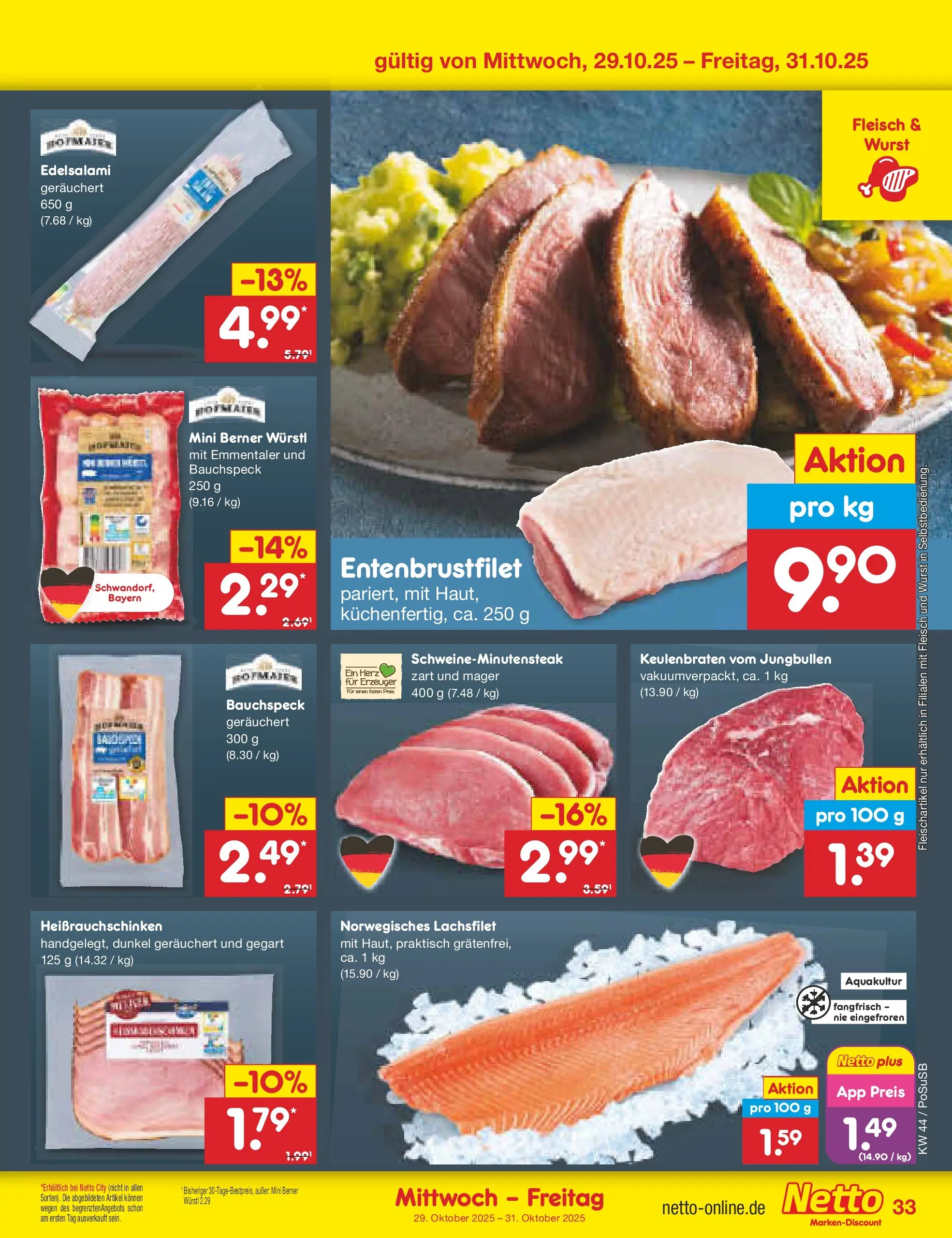 Netto Marken-Discount prospekt Regensburg (ab 26.10.2025) » Angebote | Seite: 37 | Produkte: Würstl, Wurst, Fleisch Netto Marken-Discount prospekt Regensburg (ab 26.10.2025) » Angebote | Seite: 37 | Produkte: Würstl, Wurst, Fleisch