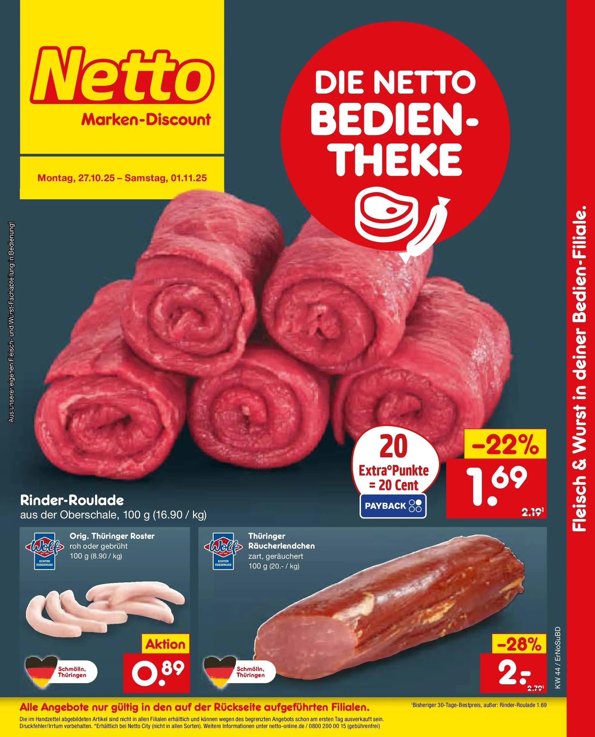 Netto Marken-Discount prospekt Nordhausen	 (ab 27.10.2025) » Angebote | Seite: 10 | Produkte: Theke, Wurst, Fleisch Netto Marken-Discount prospekt Nordhausen	 (ab 27.10.2025) » Angebote | Seite: 10 | Produkte: Theke, Wurst, Fleisch