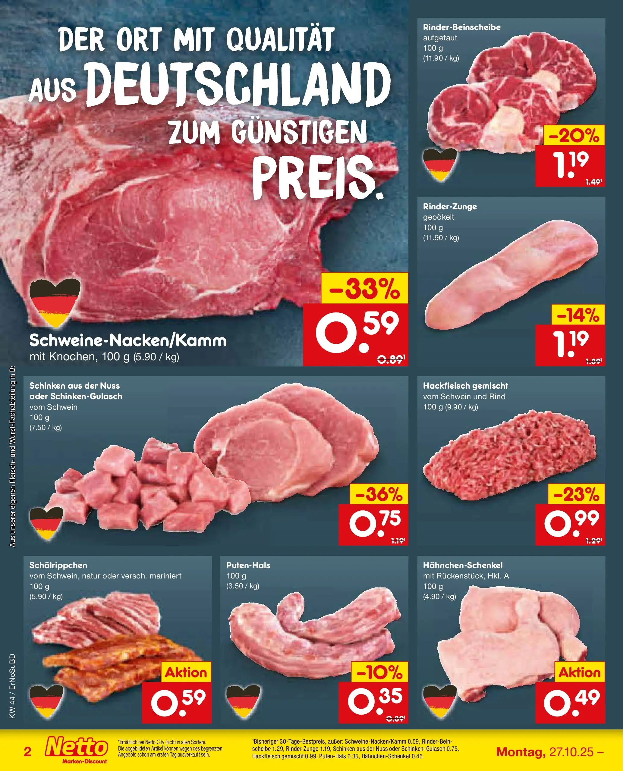 Netto Marken-Discount prospekt Nordhausen	 (ab 27.10.2025) » Angebote | Seite: 12 | Produkte: Hahnchenschenkel, Schinken, Fleisch, Hackfleisch Netto Marken-Discount prospekt Nordhausen	 (ab 27.10.2025) » Angebote | Seite: 12 | Produkte: Hahnchenschenkel, Schinken, Fleisch, Hackfleisch